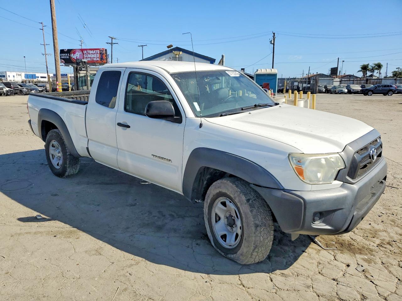 2014 Toyota Tacoma Access Cab Белый vin: 5TFUX4EN9EX025048