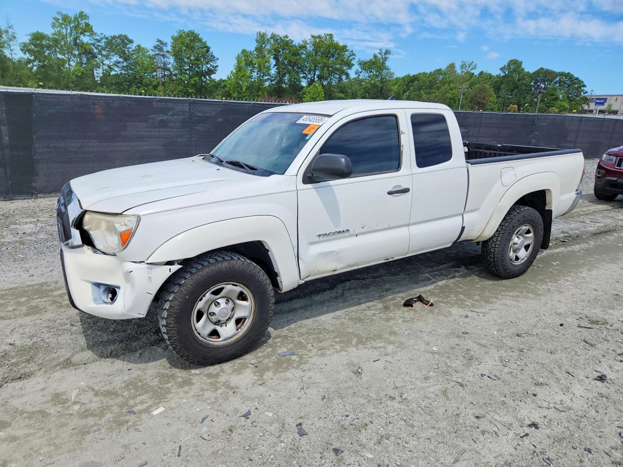 2014 Toyota Tacoma Access Cab White vin: 5TFUX4EN9EX027592