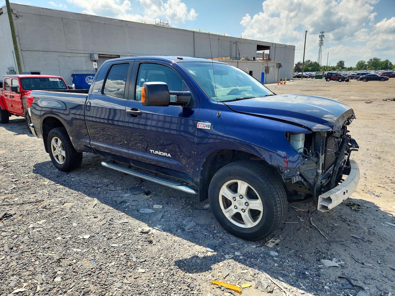 2010 Toyota Tundra Double Cab Sr5 Blue vin: 5TFUY5F10AX103399