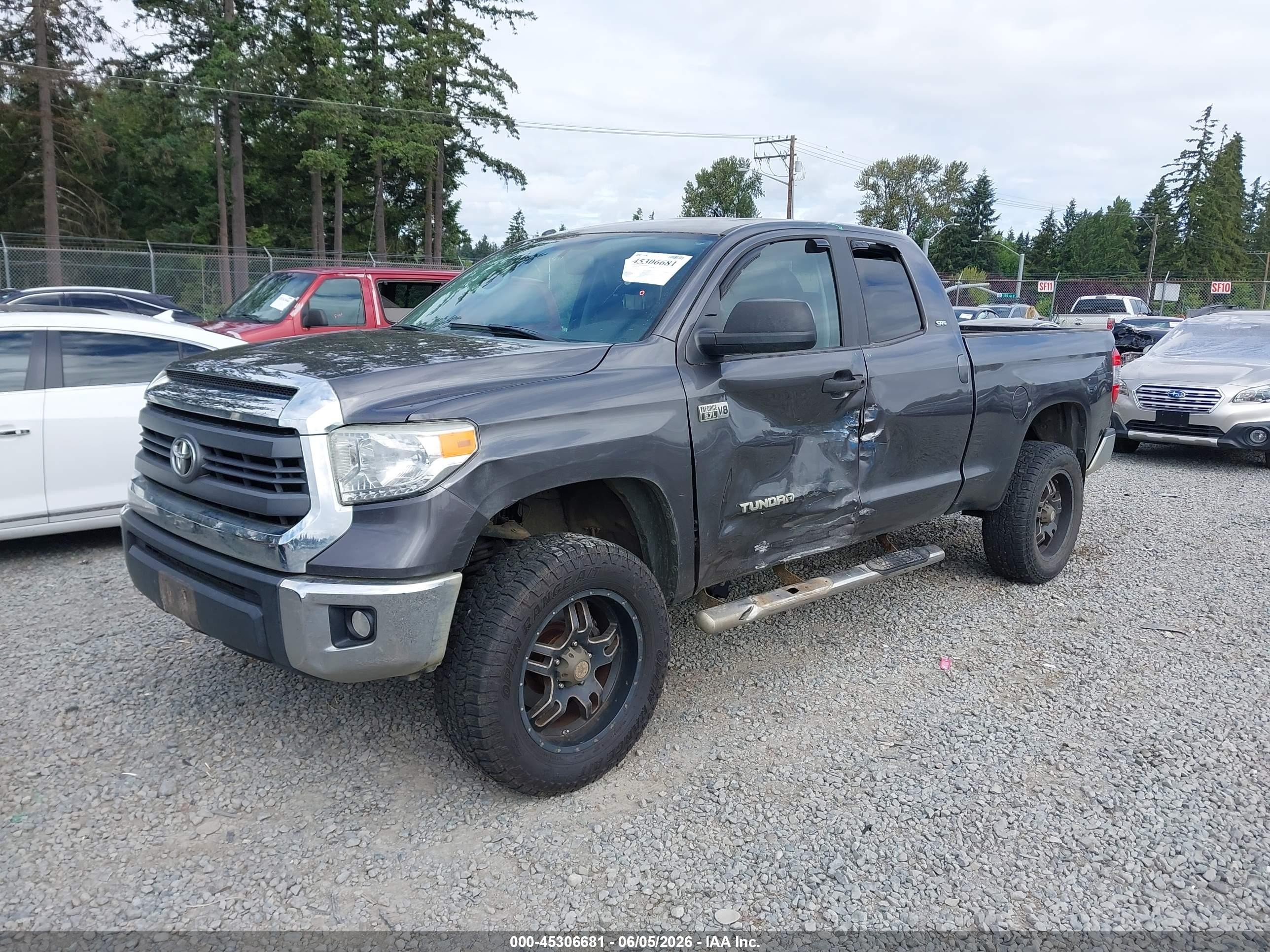 2014 Toyota Tundra Sr5 5.7l V8 Gray vin: 5TFUY5F10EX338410