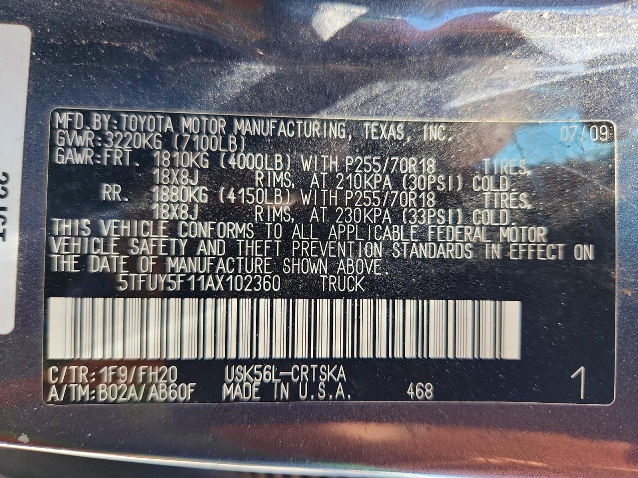 2010 Toyota Tundra Double Cab Sr5 Gray vin: 5TFUY5F11AX102360