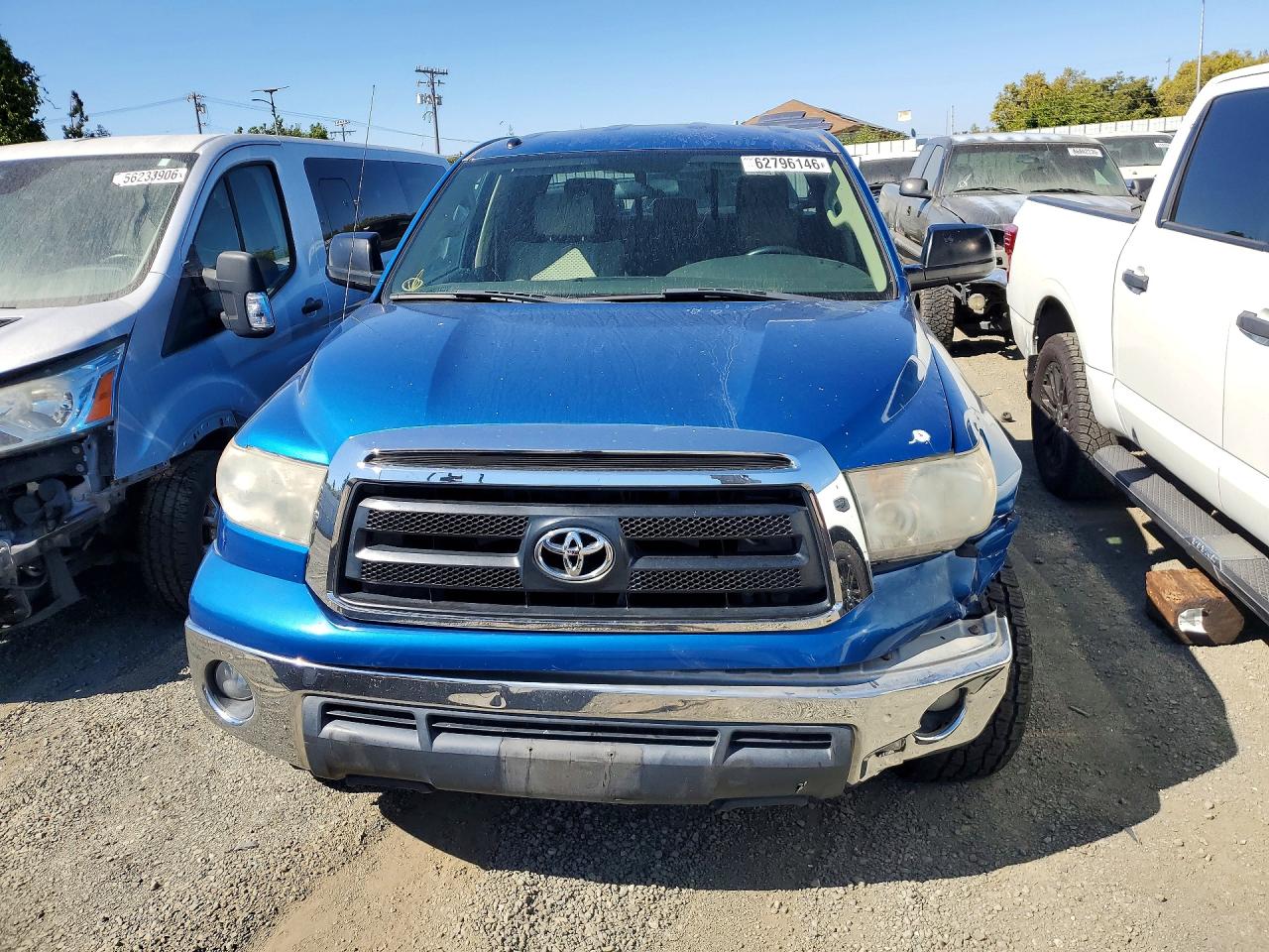 2010 Toyota Tundra Double Cab Sr5 Blue vin: 5TFUY5F11AX145760