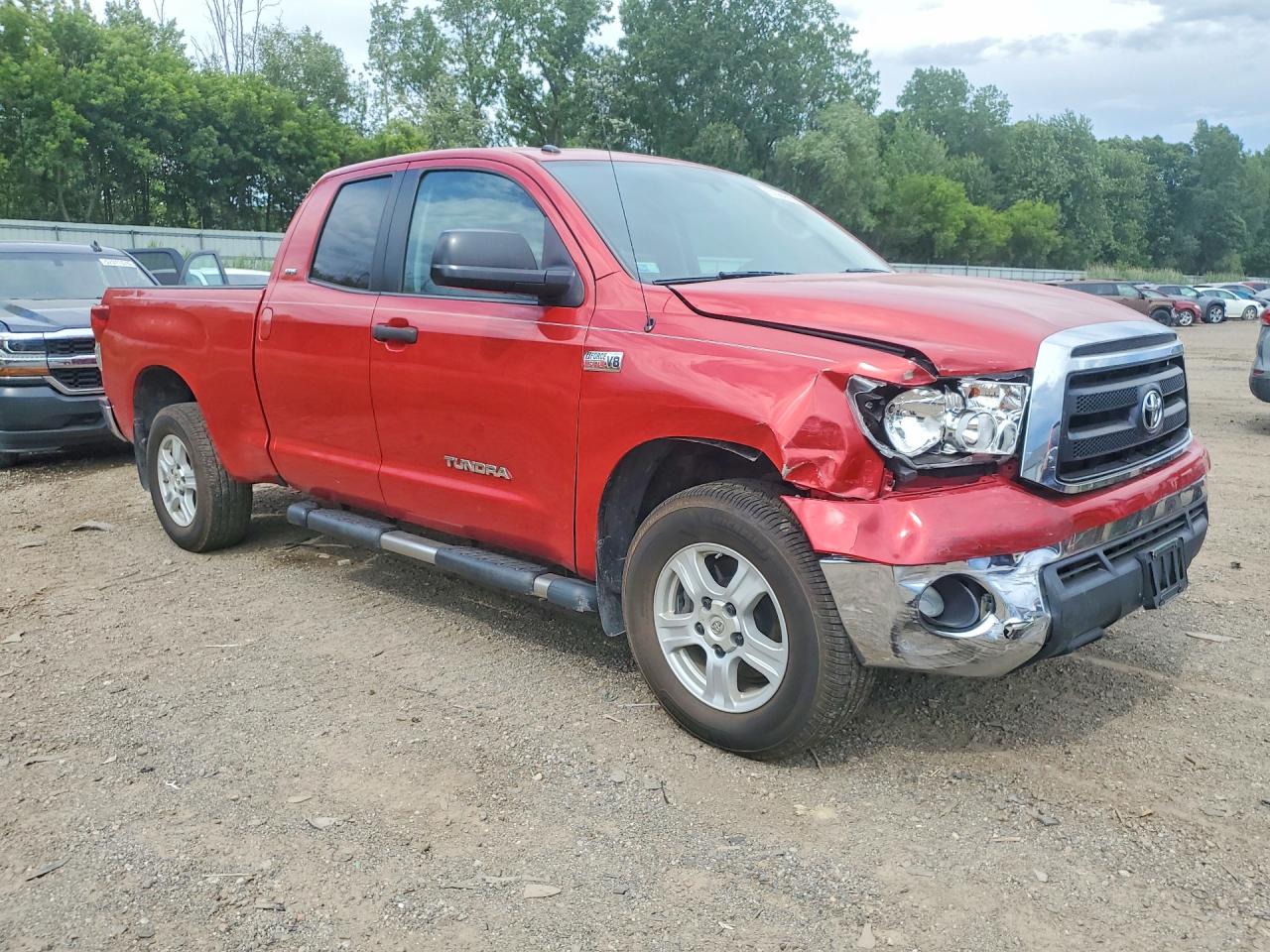 2012 Toyota Tundra Double Cab Sr5 Red vin: 5TFUY5F11CX239575