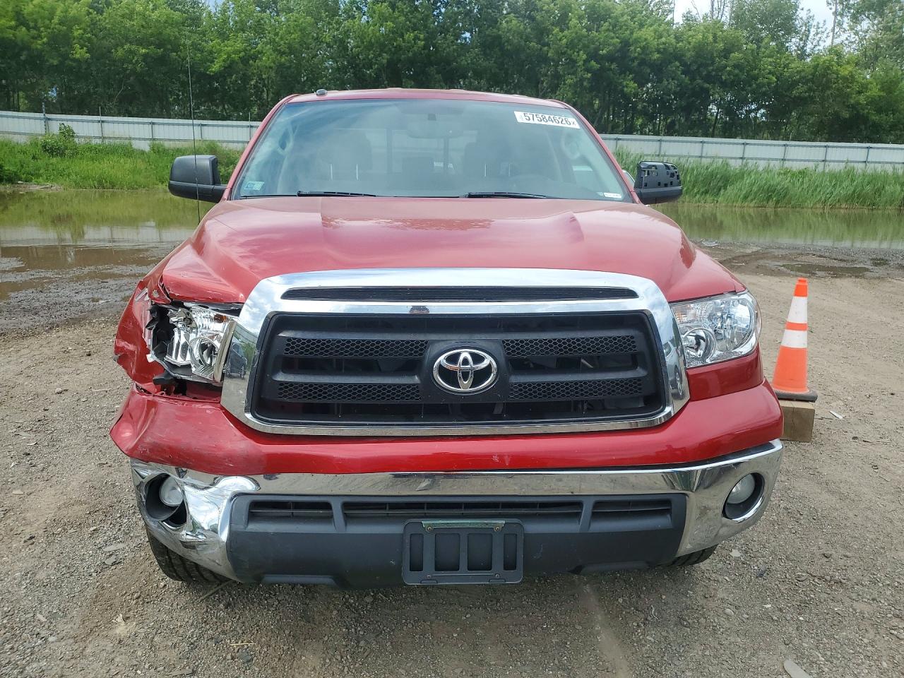 2012 Toyota Tundra Double Cab Sr5 Red vin: 5TFUY5F11CX239575