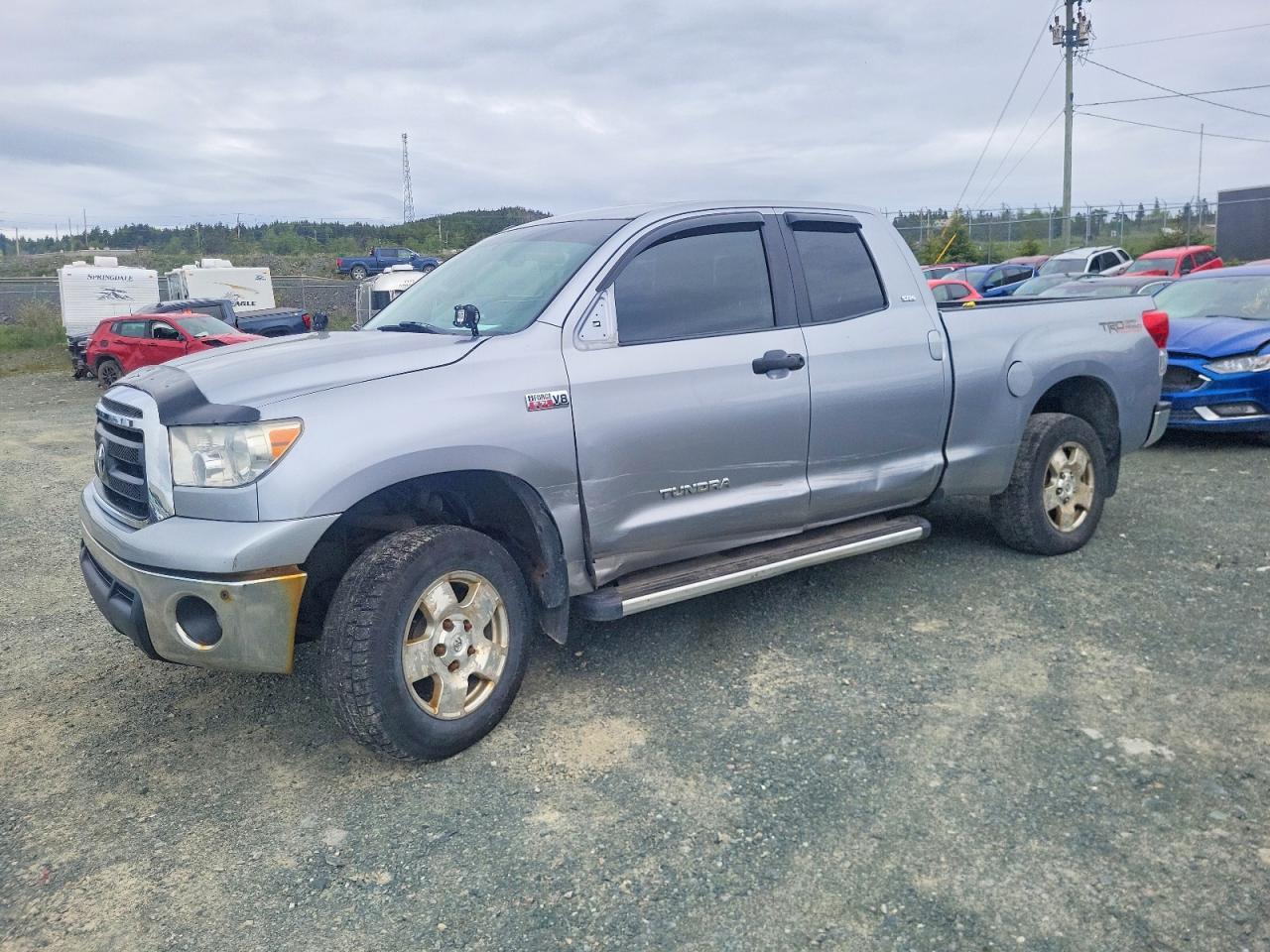 2013 Toyota Tundra Double Cab Sr5 Silver vin: 5TFUY5F12DX273557