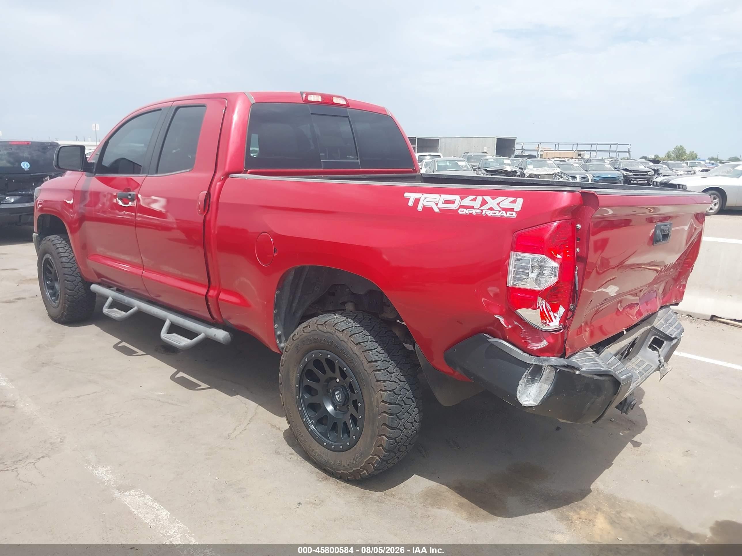 2014 Toyota Tundra Sr5 5.7l V8 Red vin: 5TFUY5F13EX338918