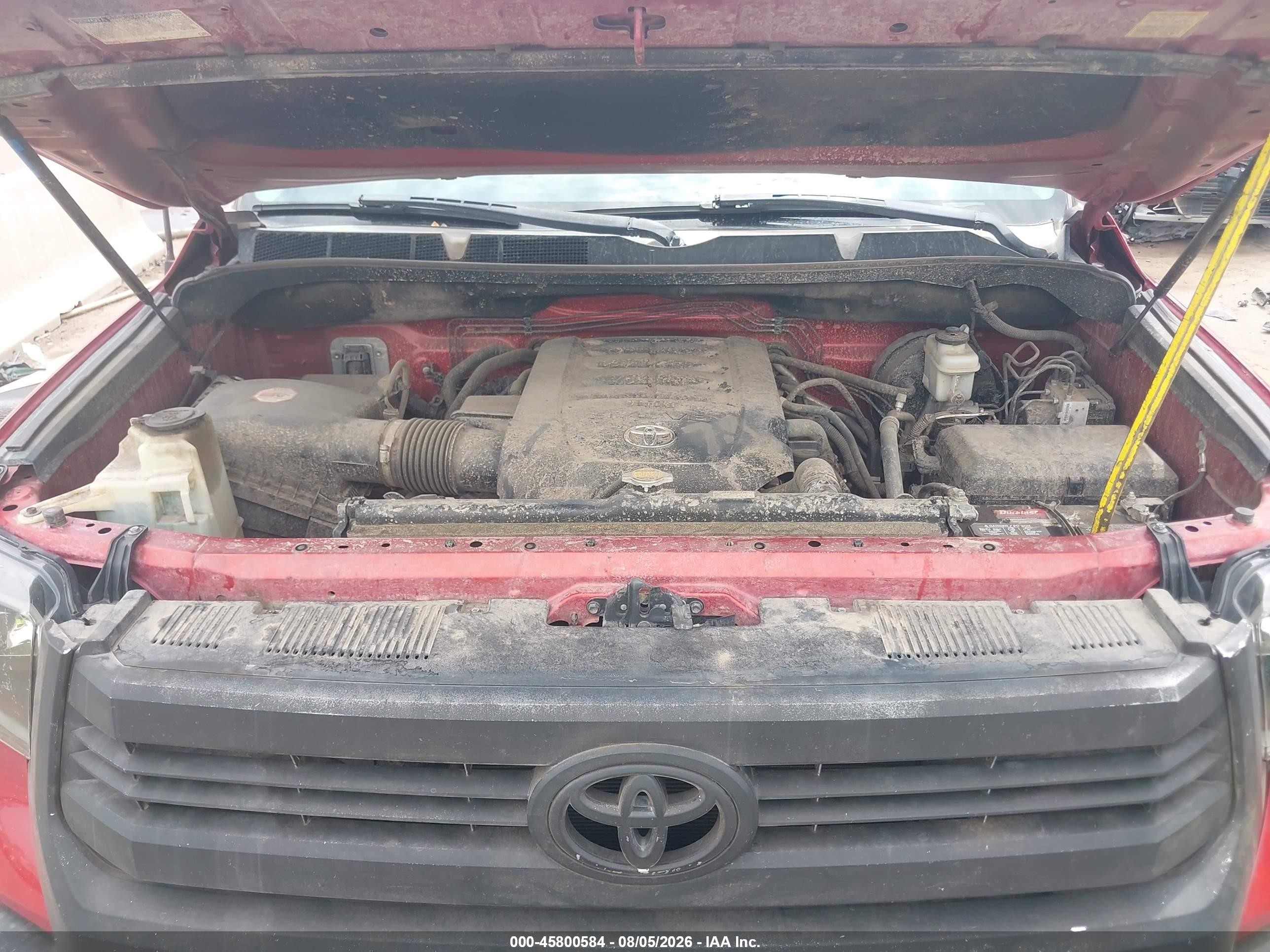 2014 Toyota Tundra Sr5 5.7l V8 Red vin: 5TFUY5F13EX338918