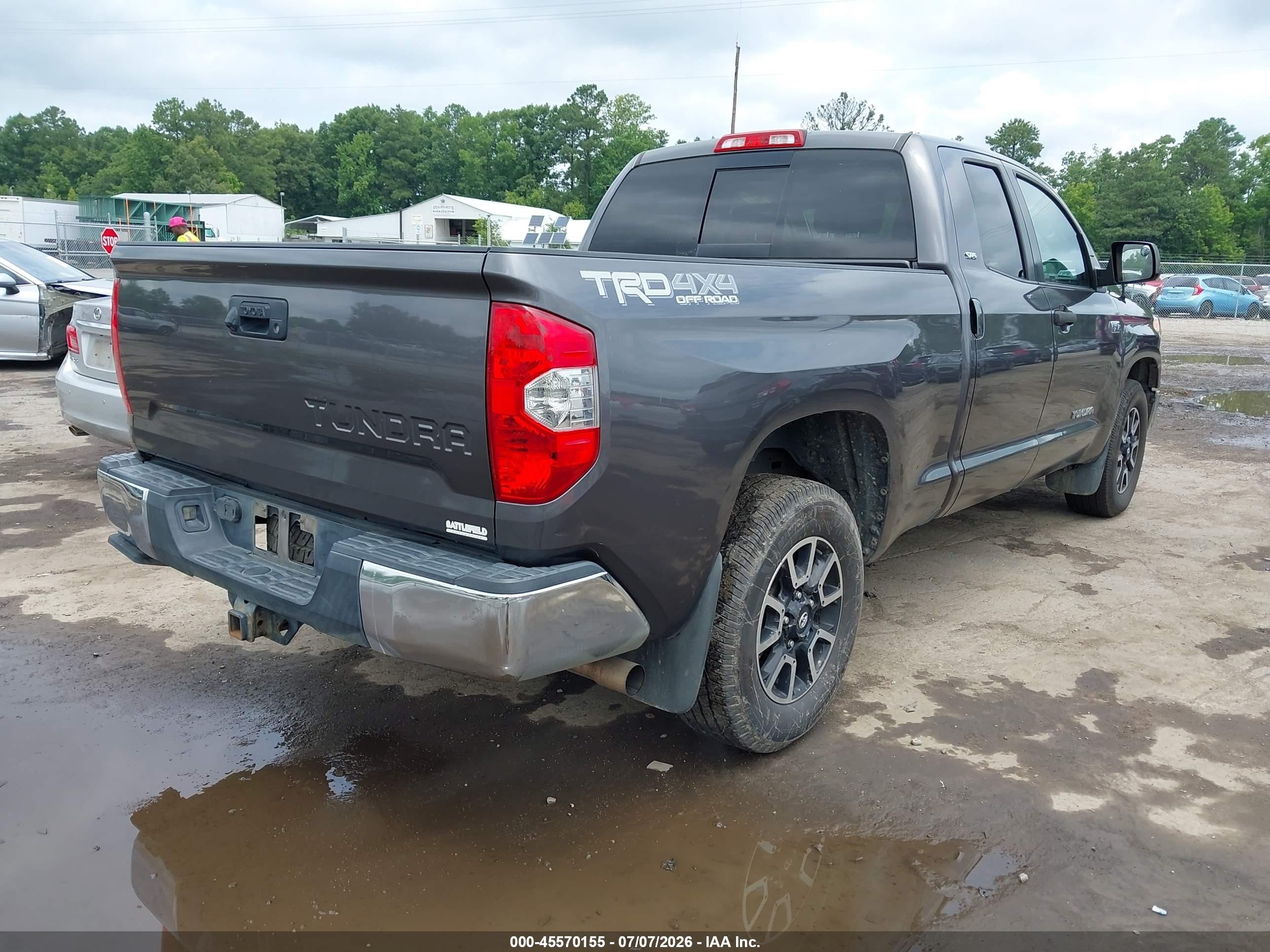 2014 Toyota Tundra Sr5 5.7l V8 Gray vin: 5TFUY5F13EX398987