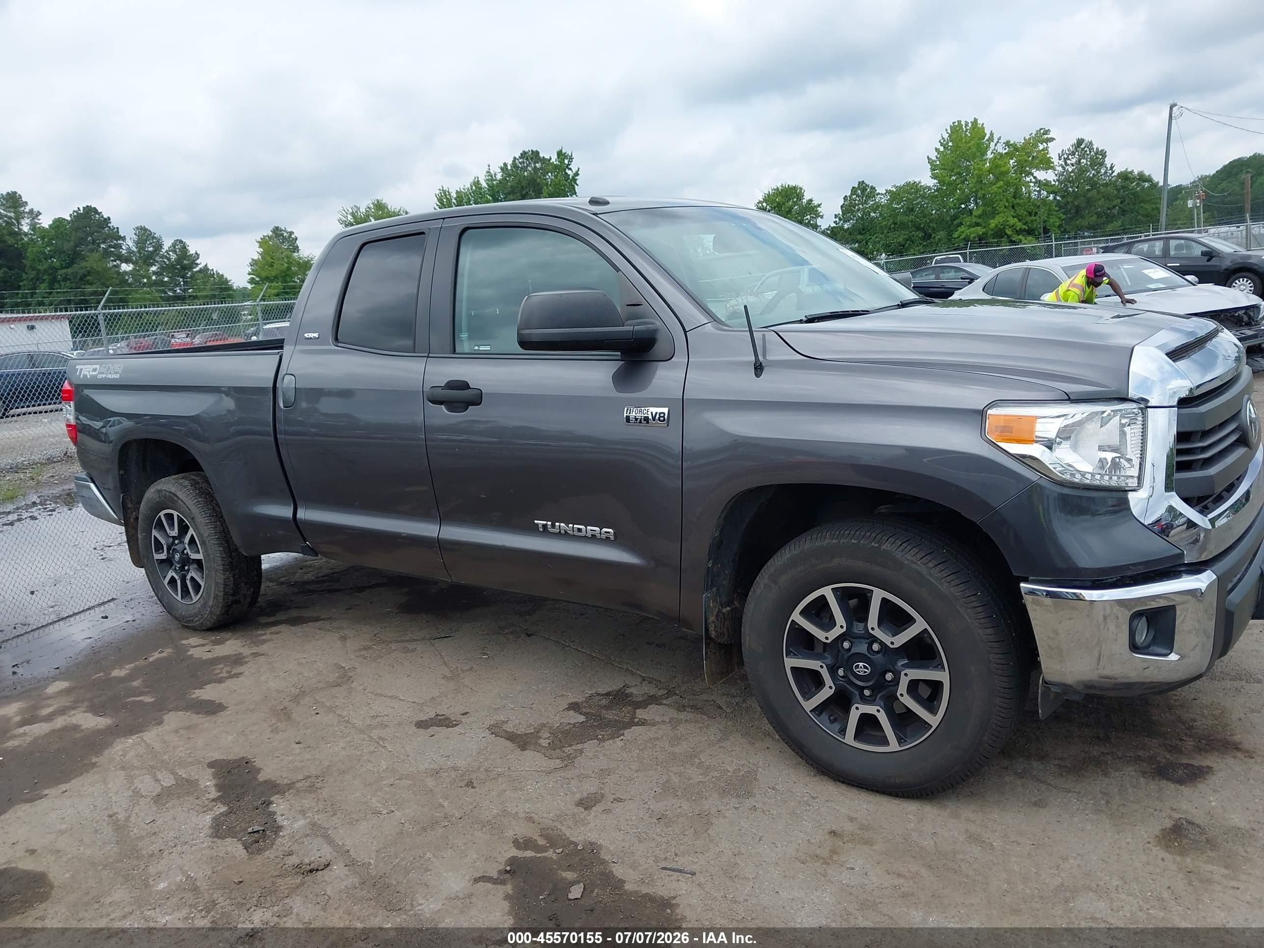 2014 Toyota Tundra Sr5 5.7l V8 Gray vin: 5TFUY5F13EX398987