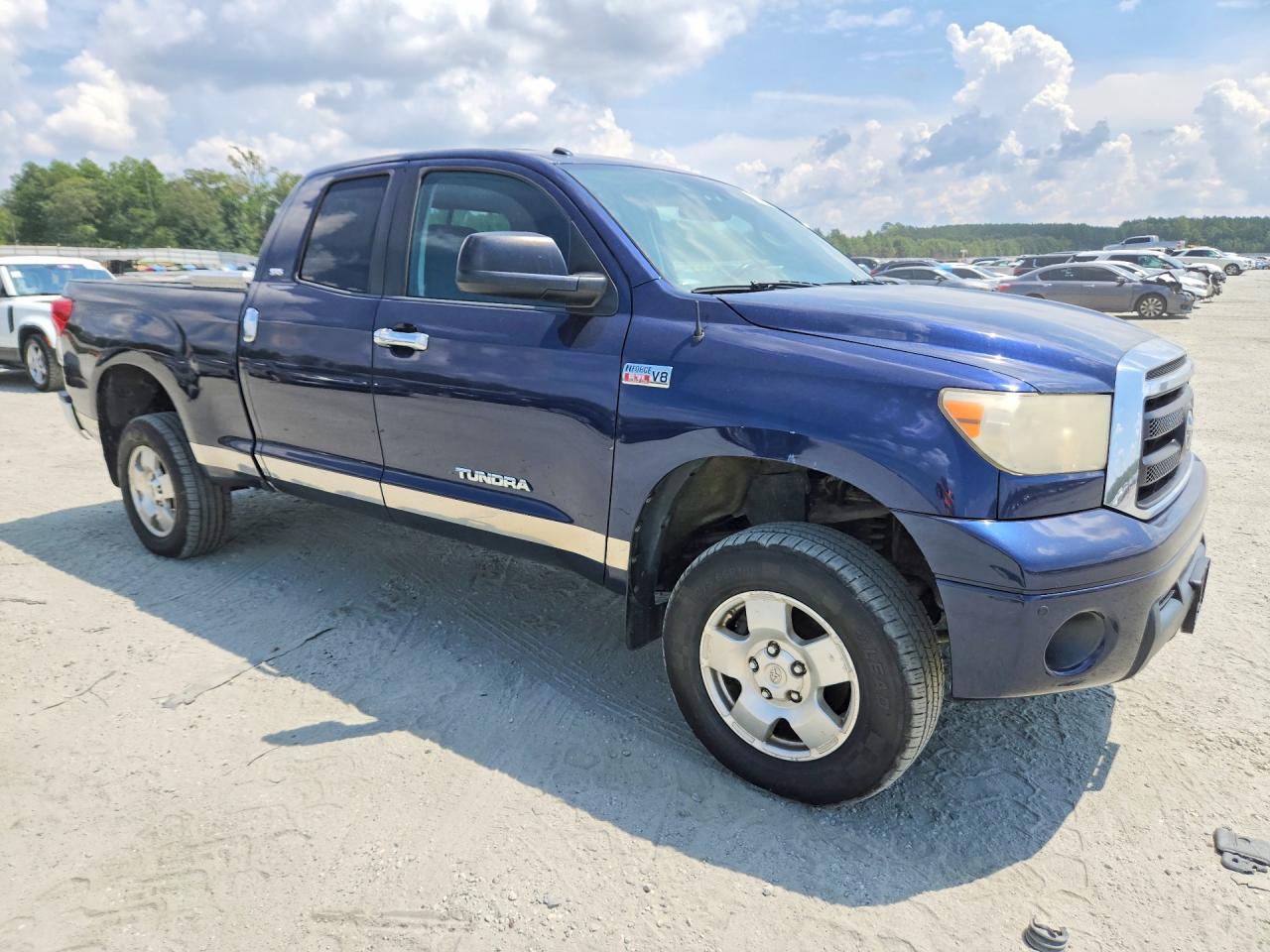 2010 Toyota Tundra Double Cab Sr5 Blue vin: 5TFUY5F14AX147325
