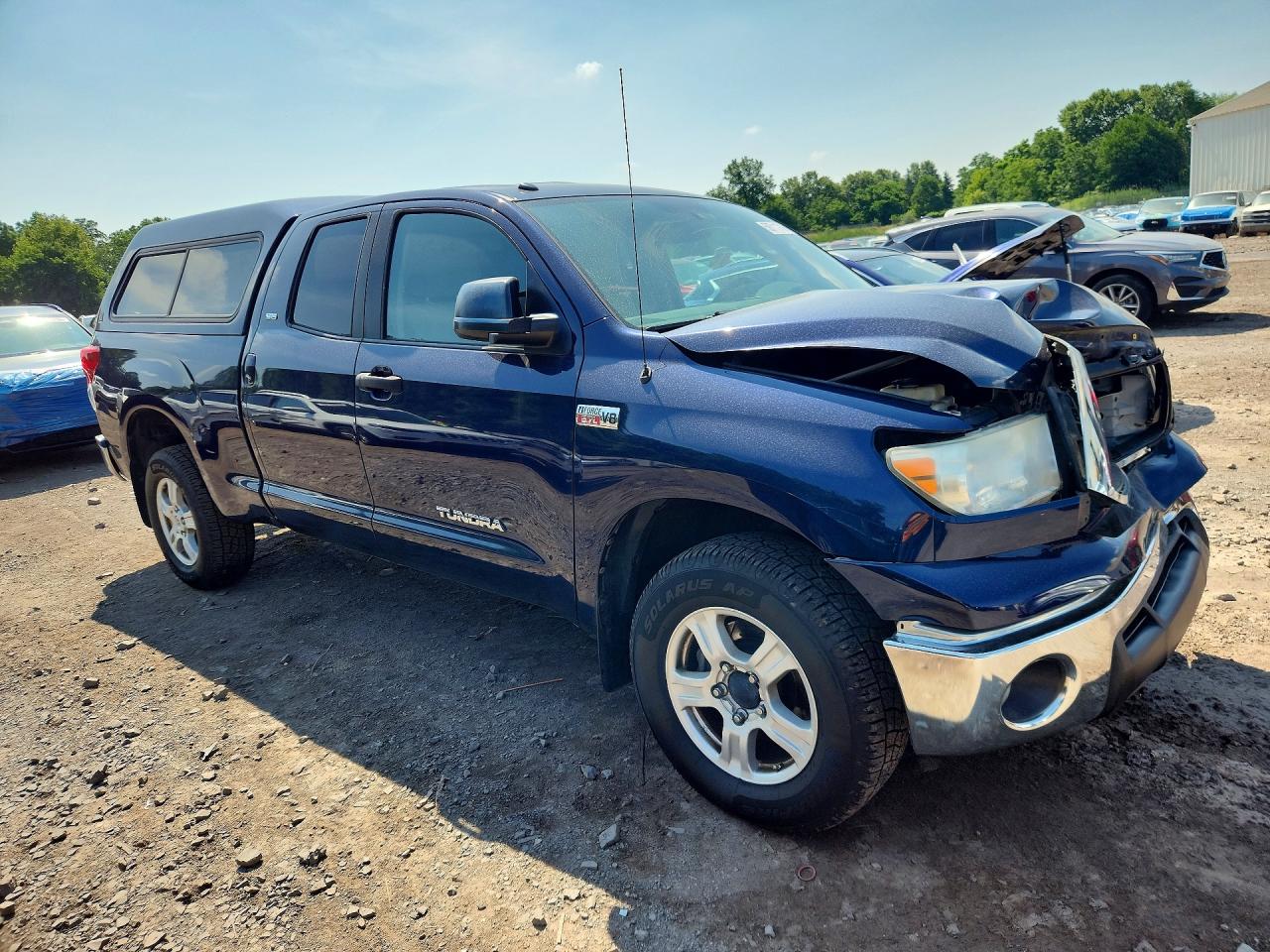 2013 Toyota Tundra Double Cab Sr5 Blue vin: 5TFUY5F14DX278050