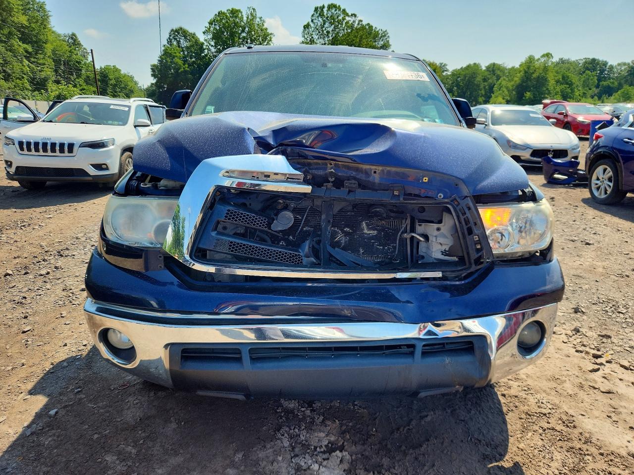 2013 Toyota Tundra Double Cab Sr5 Blue vin: 5TFUY5F14DX278050