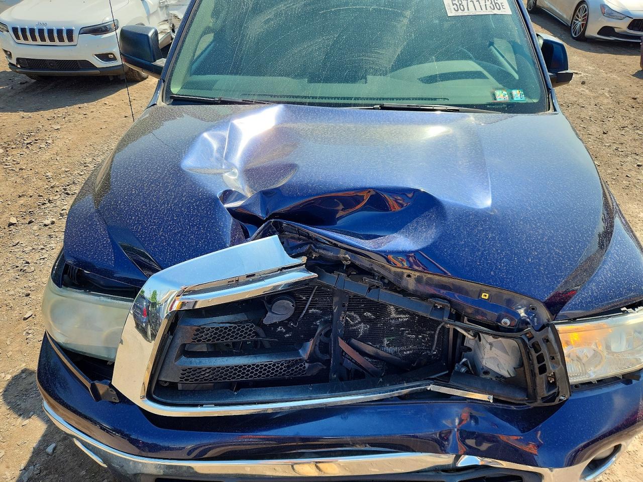 2013 Toyota Tundra Double Cab Sr5 Blue vin: 5TFUY5F14DX278050
