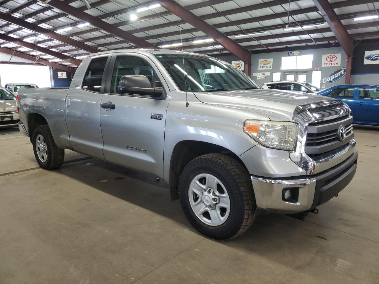 2014 Toyota Tundra Double Cab Sr Silver vin: 5TFUY5F14EX368834