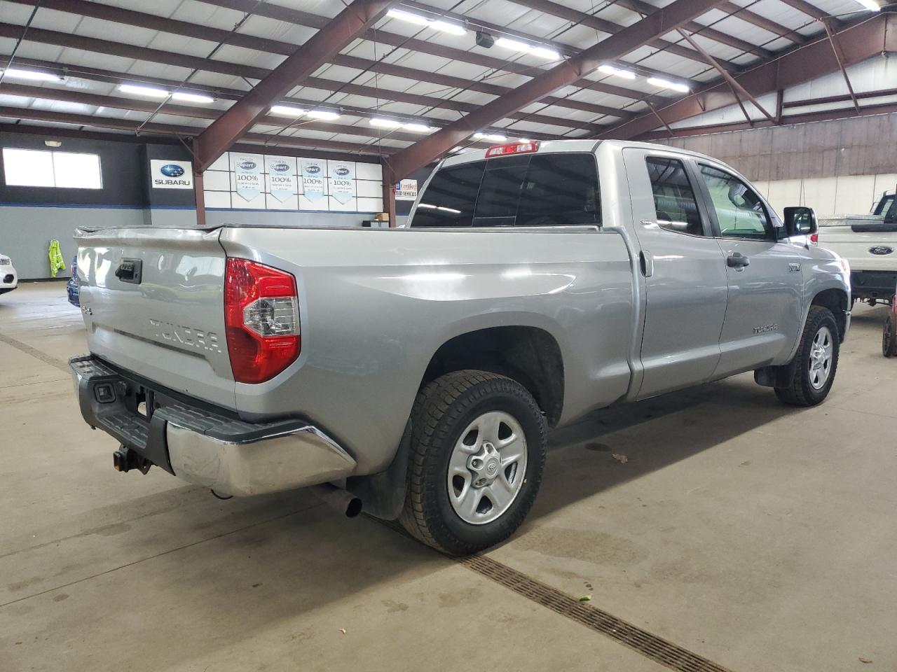 2014 Toyota Tundra Double Cab Sr Silver vin: 5TFUY5F14EX368834