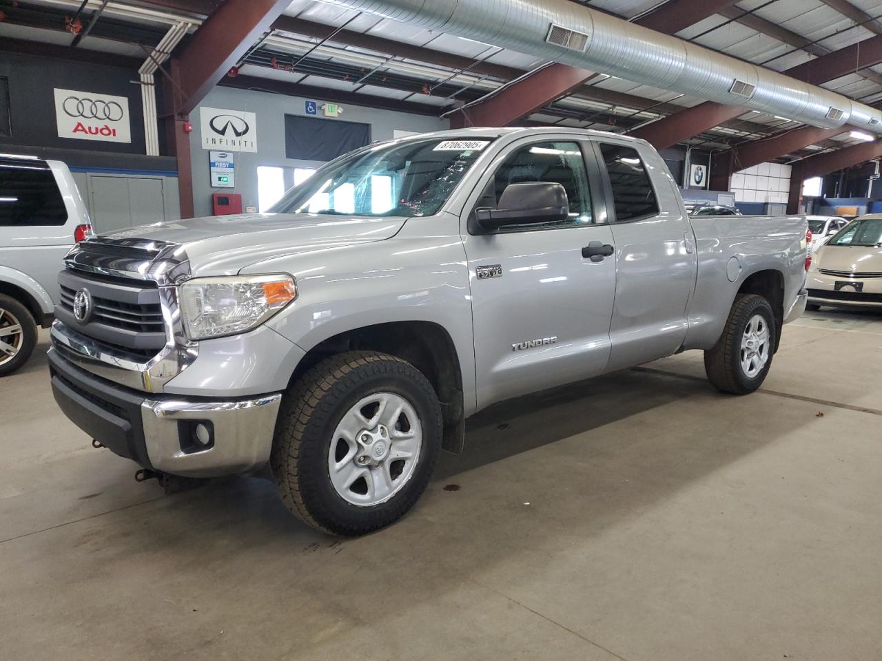 2014 Toyota Tundra Double Cab Sr Silver vin: 5TFUY5F14EX368834
