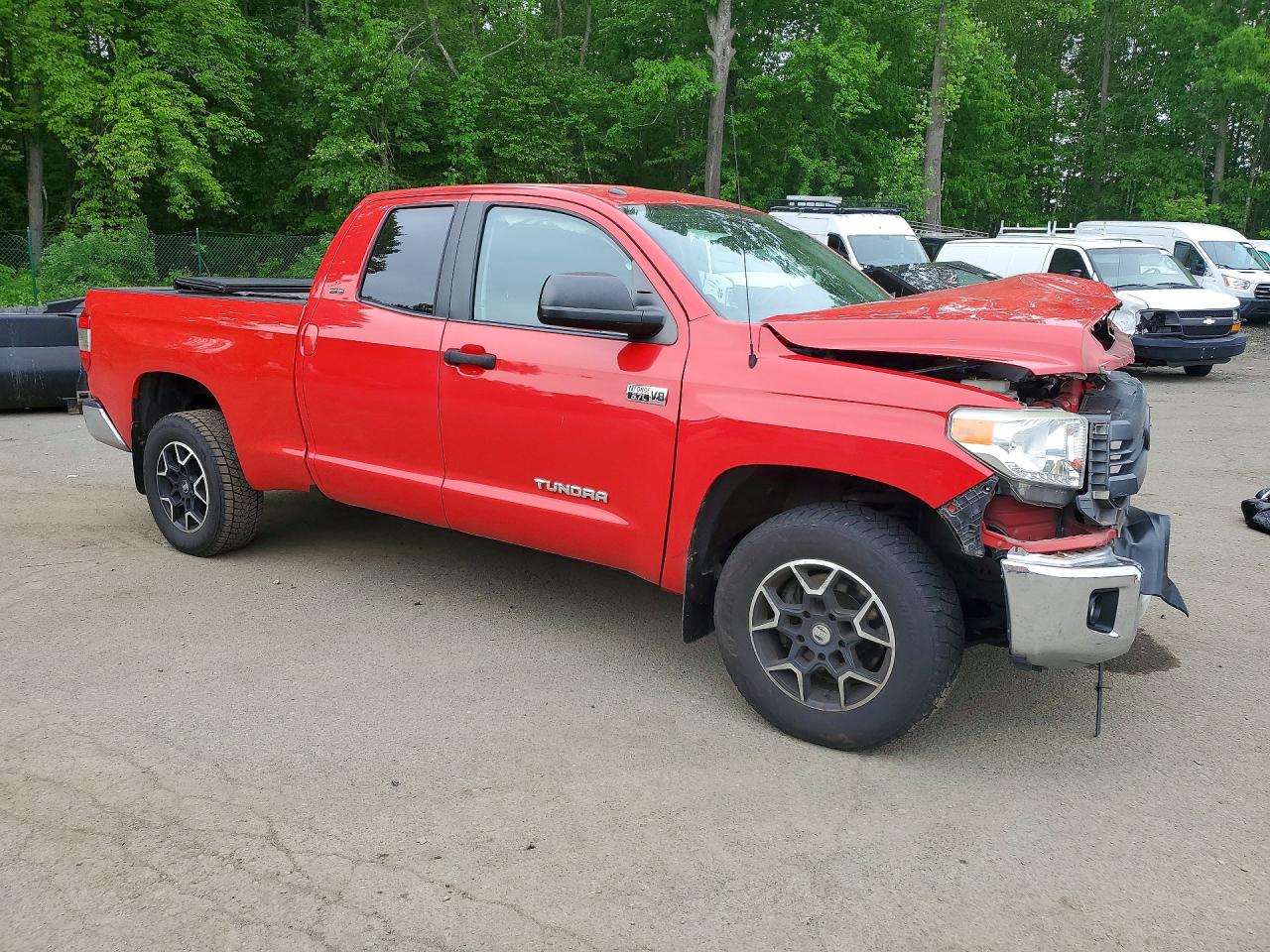 2014 Toyota Tundra Sr5 Red vin: 5TFUY5F14EX399503