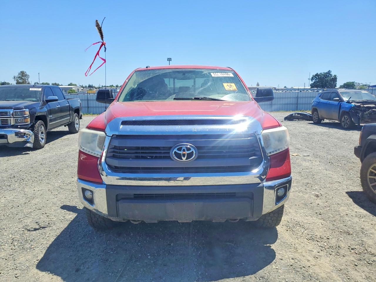2015 Toyota Tundra Sr5 Red vin: 5TFUY5F14FX446272