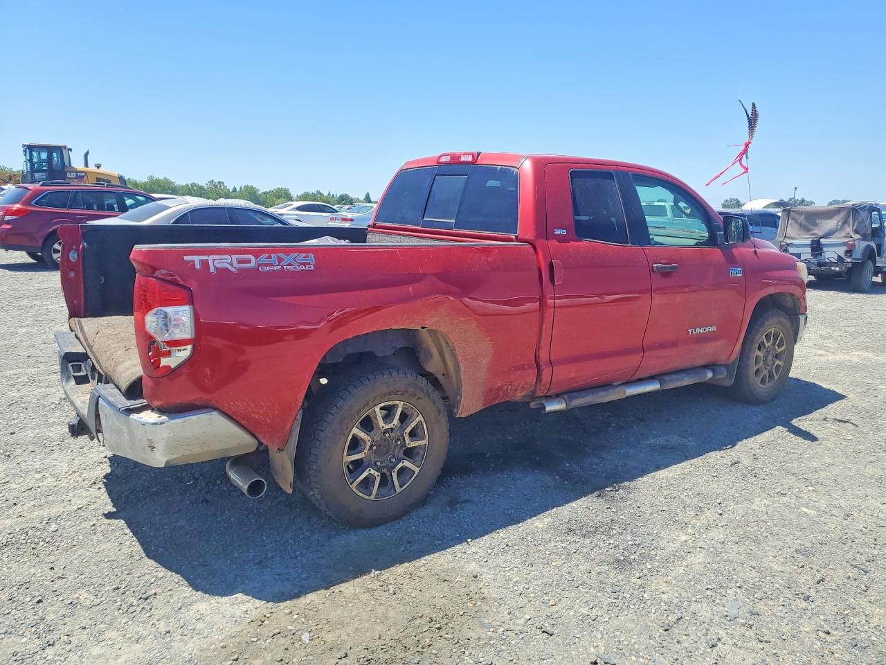 2015 Toyota Tundra Sr5 Red vin: 5TFUY5F14FX446272