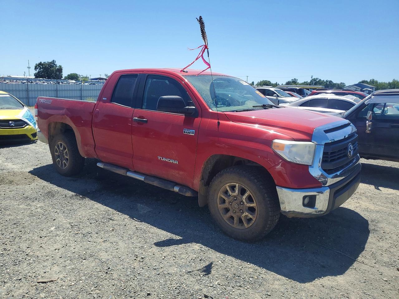 2015 Toyota Tundra Sr5 Red vin: 5TFUY5F14FX446272