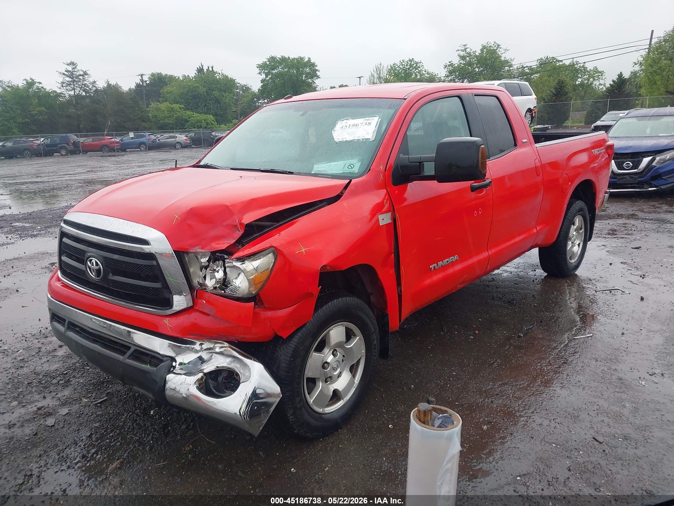 2010 Toyota Tundra Grade 5.7l V8 Red vin: 5TFUY5F15AX099673