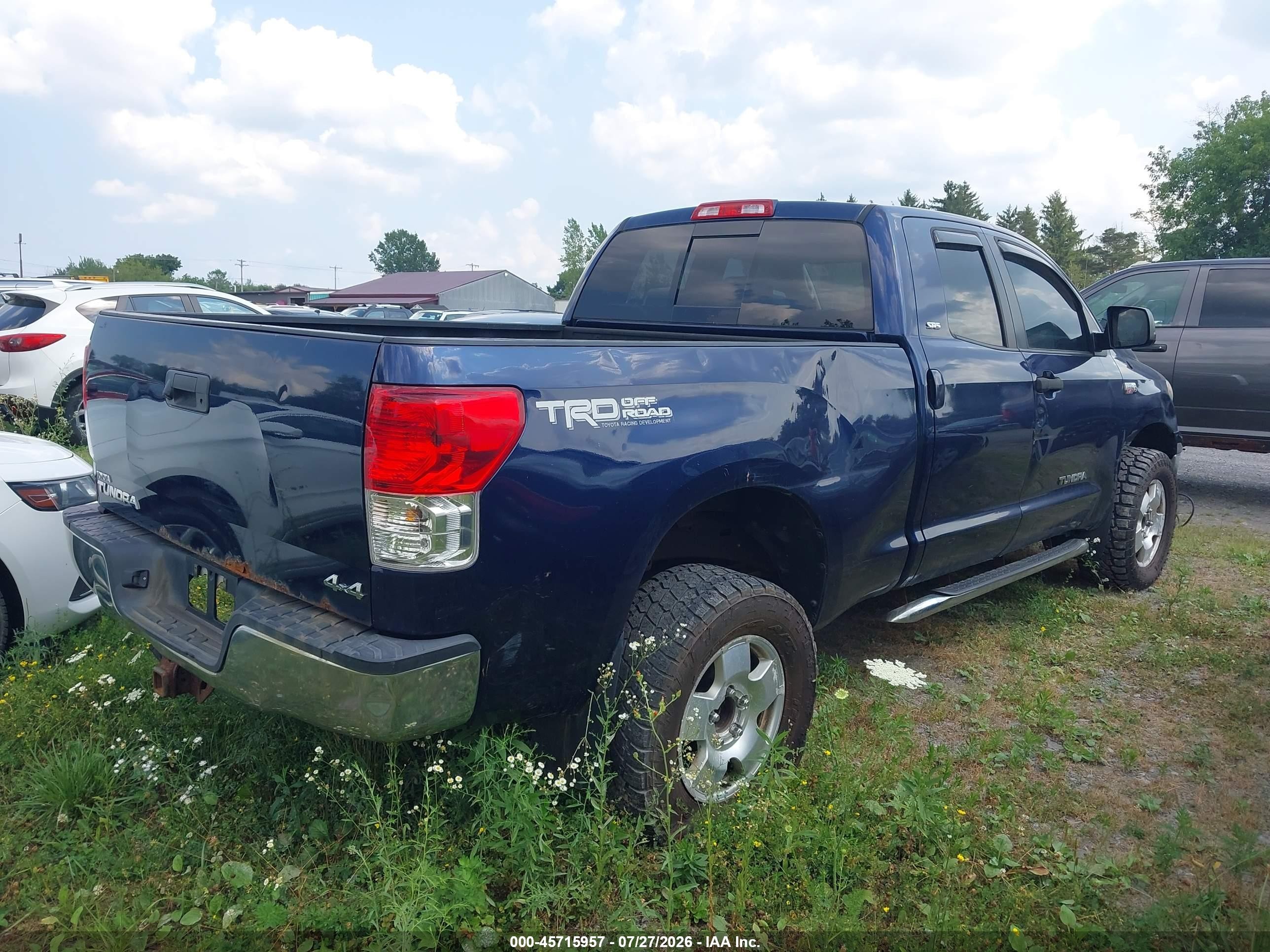 2013 Toyota Tundra Grade 5.7l V8 Blue vin: 5TFUY5F17DX283484