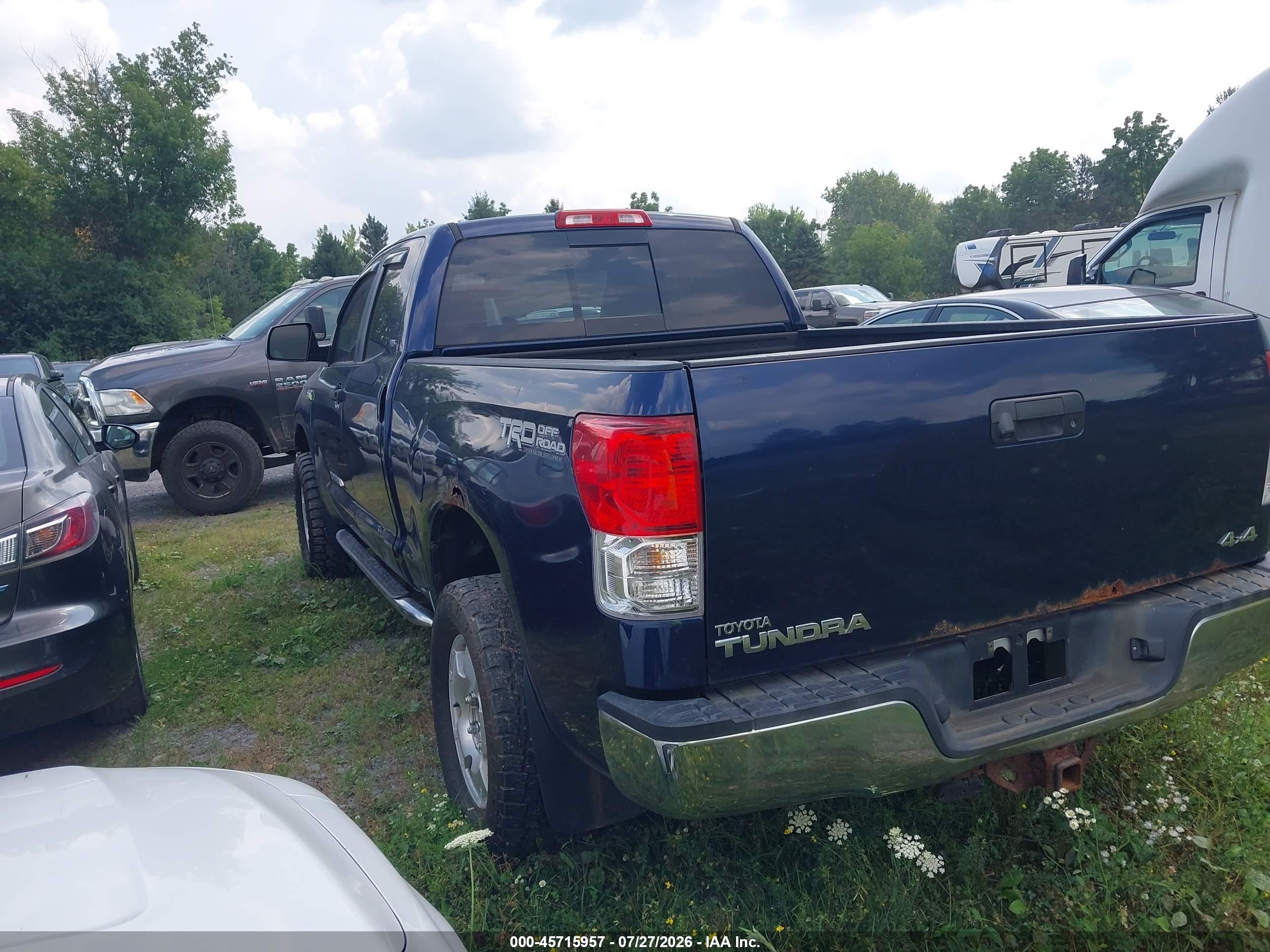 2013 Toyota Tundra Grade 5.7l V8 Blue vin: 5TFUY5F17DX283484