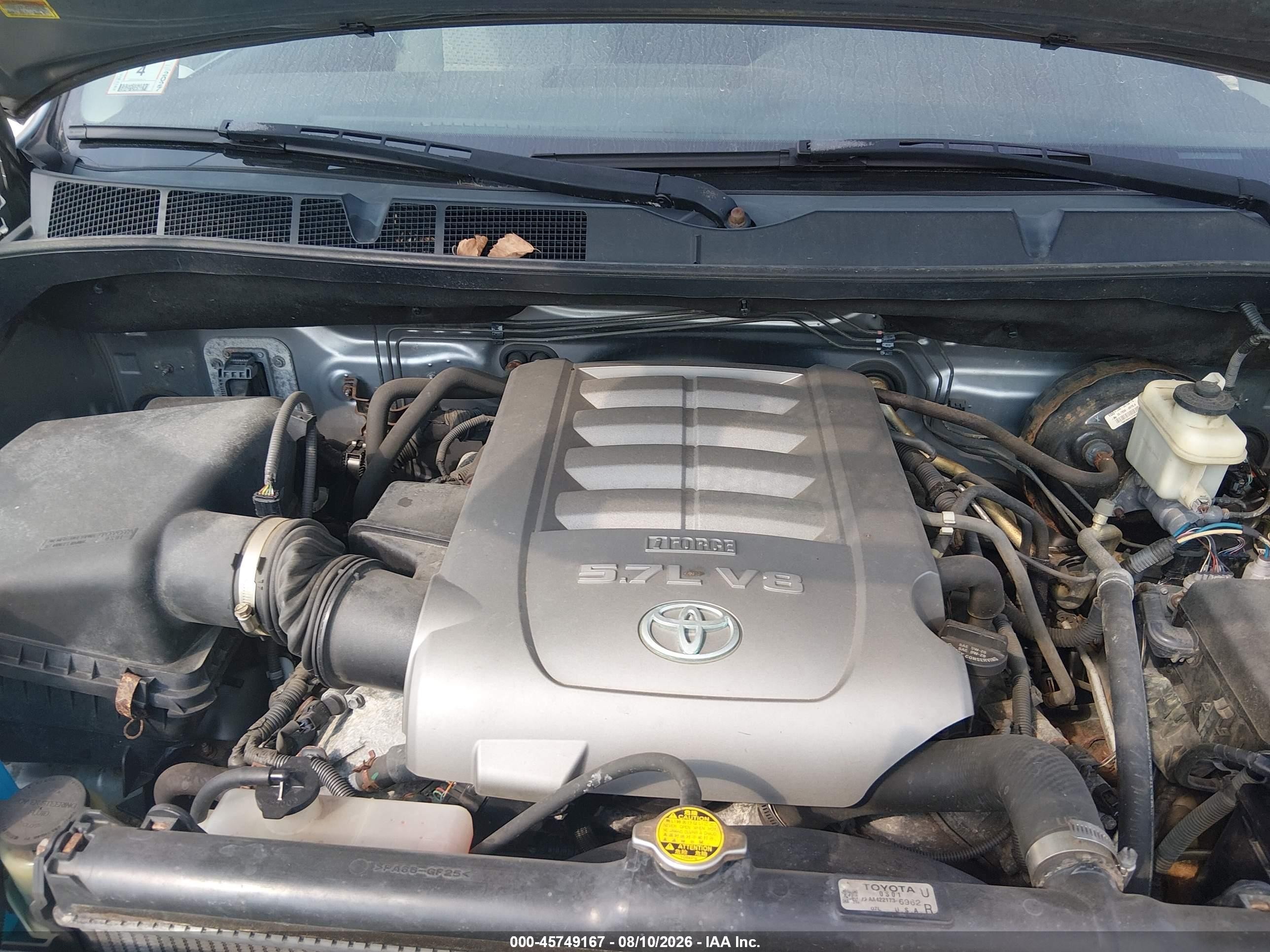 2010 Toyota Tundra Grade 5.7l V8 Silver vin: 5TFUY5F18AX106275