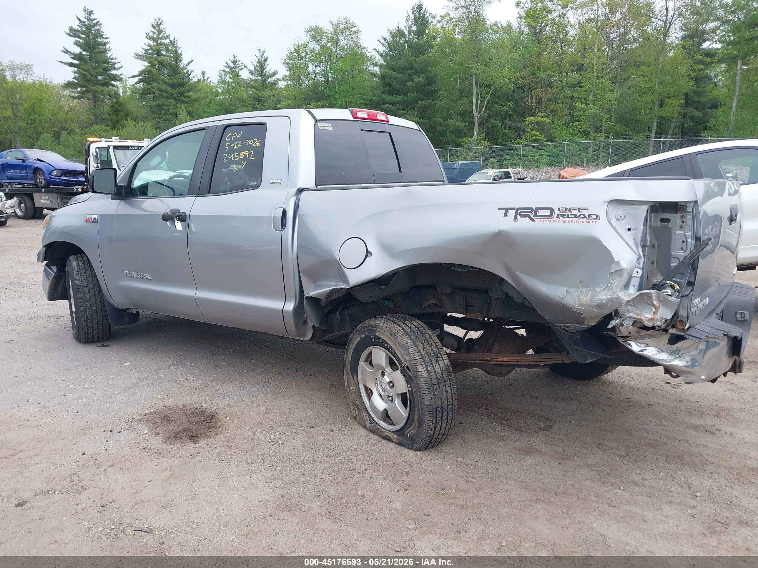 2012 Toyota Tundra Grade 5.7l V8 Серебряный vin: 5TFUY5F18CX239704