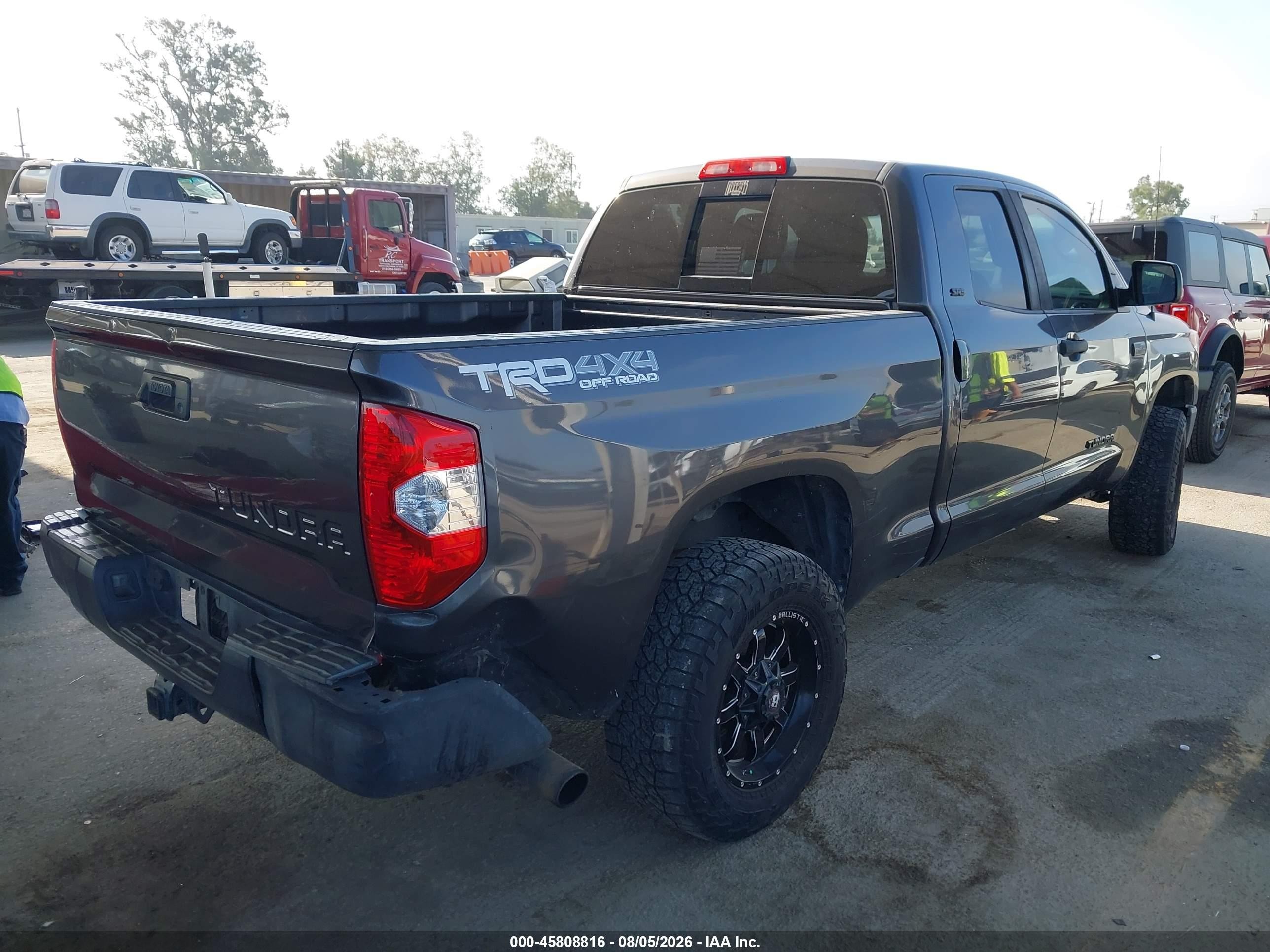 2015 Toyota Tundra Sr5 5.7l V8 Gray vin: 5TFUY5F19FX460667