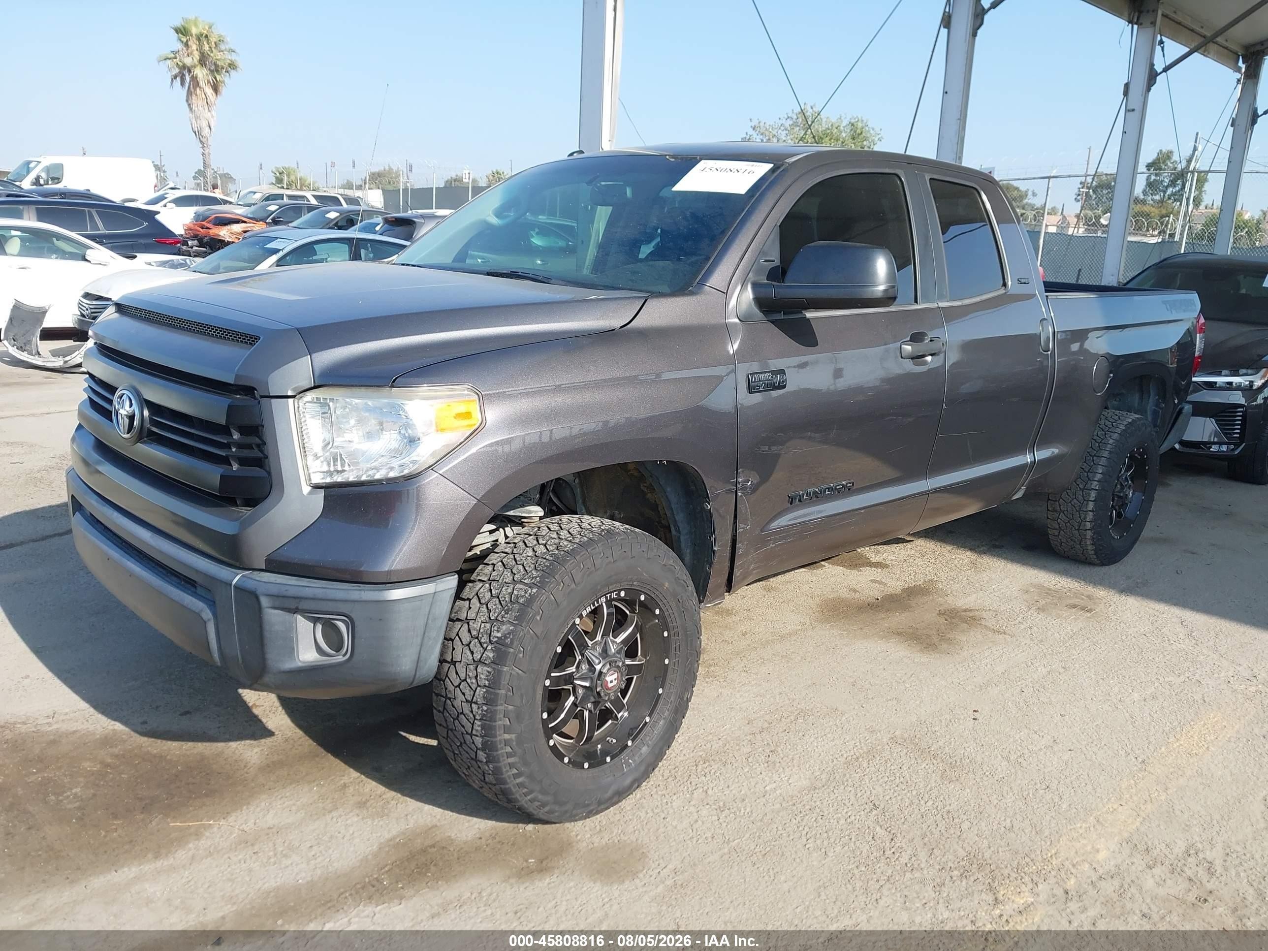 2015 Toyota Tundra Sr5 5.7l V8 Gray vin: 5TFUY5F19FX460667