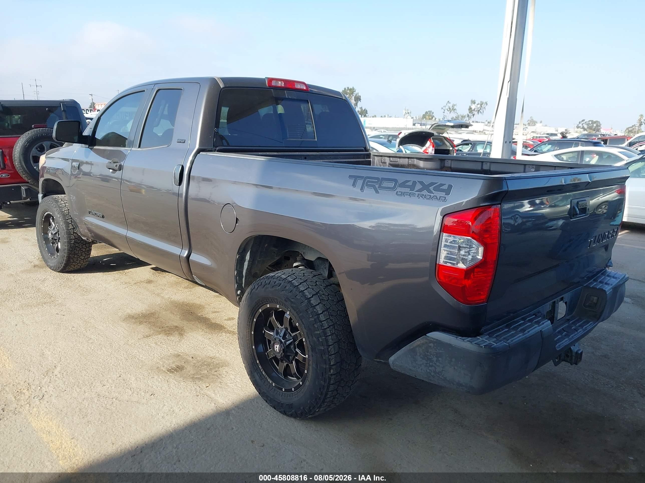 2015 Toyota Tundra Sr5 5.7l V8 Gray vin: 5TFUY5F19FX460667