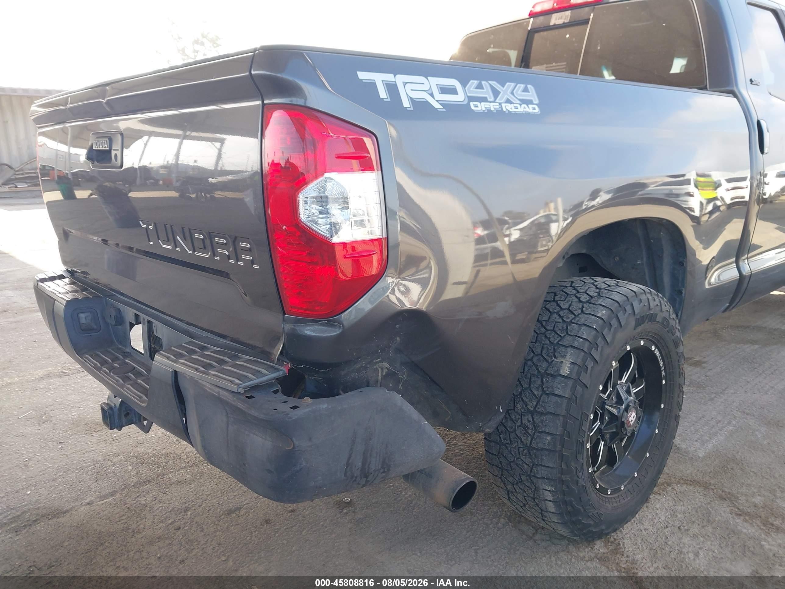 2015 Toyota Tundra Sr5 5.7l V8 Gray vin: 5TFUY5F19FX460667