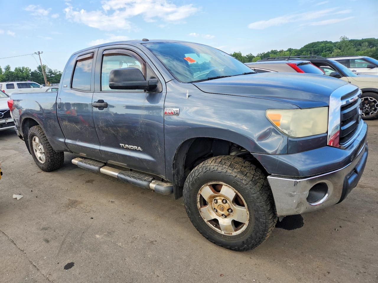 2010 Toyota Tundra Double Cab Sr5 Blue vin: 5TFUY5F1XAX127306