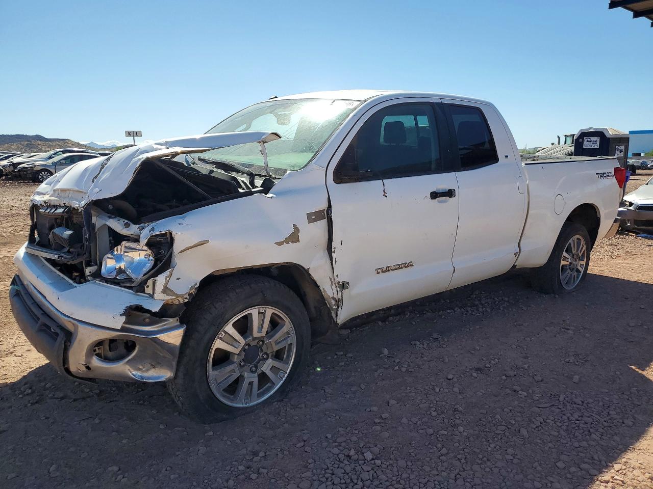 2012 Toyota Tundra Double Cab Sr5 White vin: 5TFUY5F1XCX256908