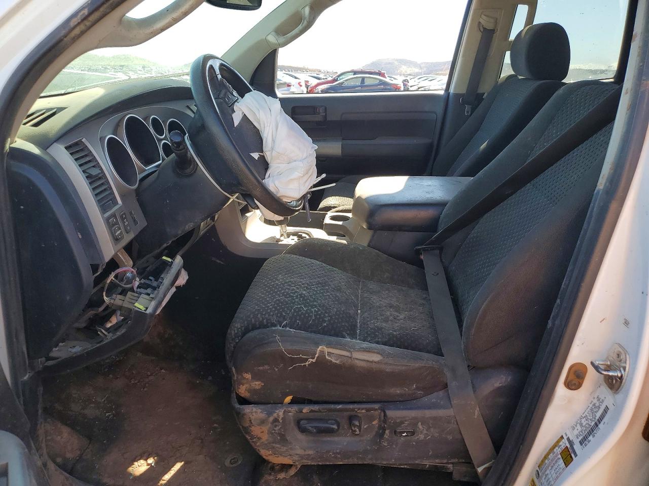 2012 Toyota Tundra Double Cab Sr5 White vin: 5TFUY5F1XCX256908