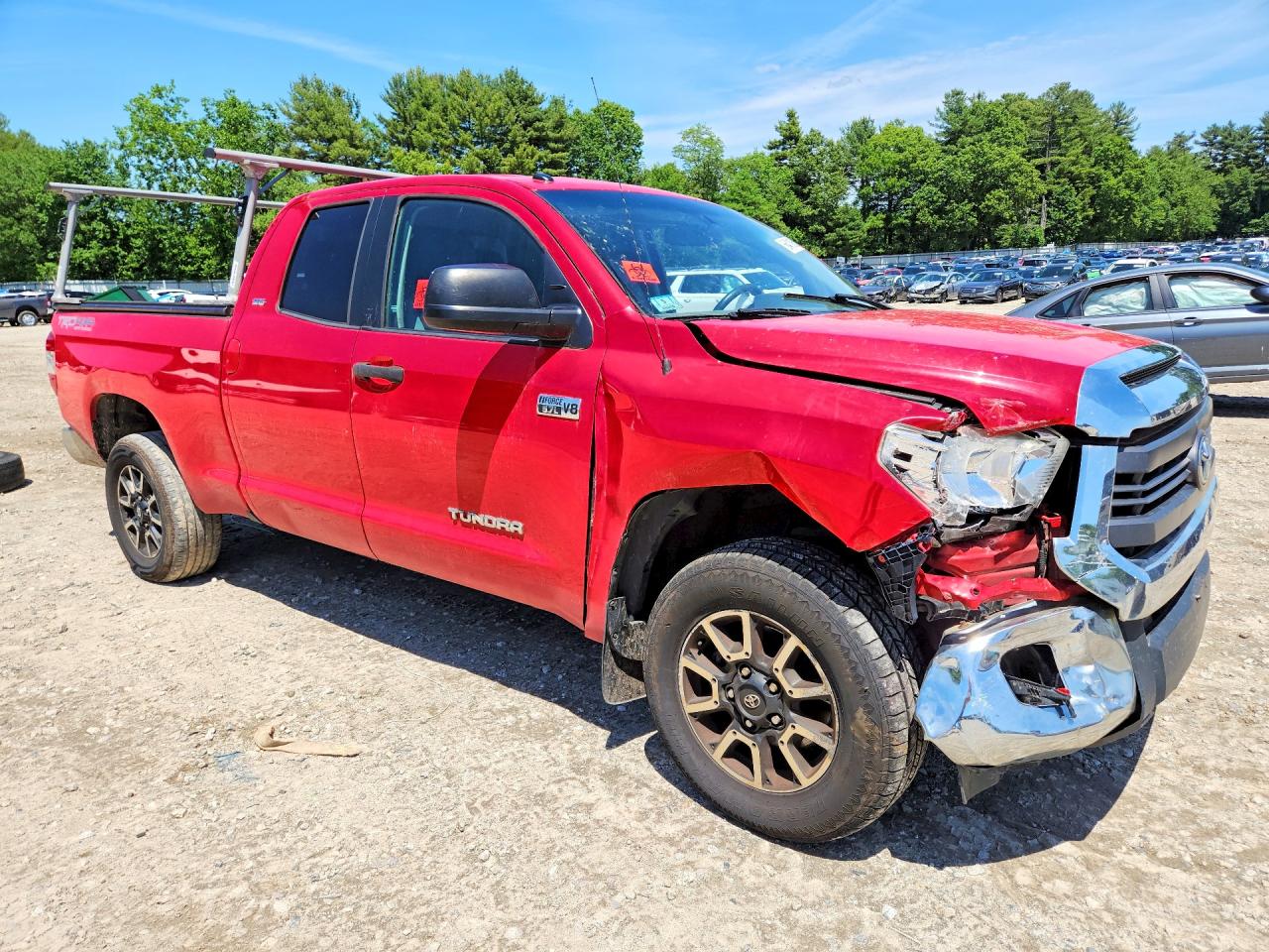 2015 Toyota Tundra Sr5 Red vin: 5TFUY5F1XFX472794