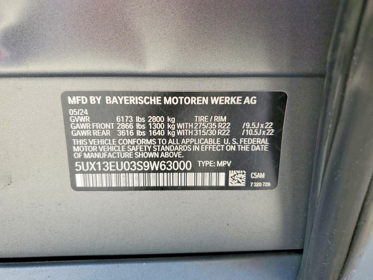2025 Bmw X5 Sdrive 40i Gray vin: 5UX13EU03S9W63000