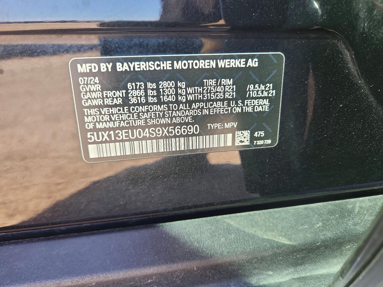2025 Bmw X5 Sdrive 40i Black vin: 5UX13EU04S9X56690