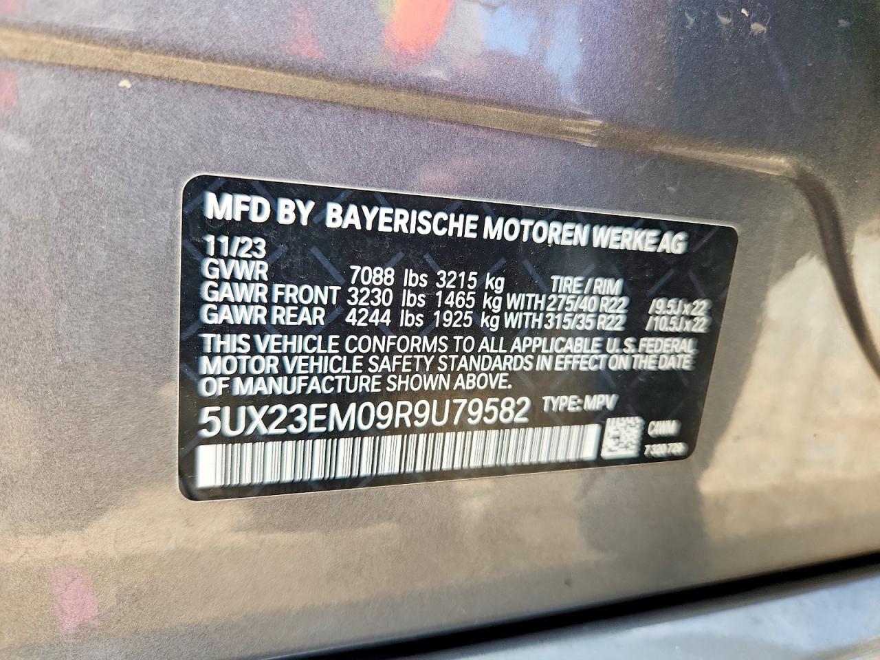 2024 Bmw X7 Xdrive40i Gray vin: 5UX23EM09R9U79582