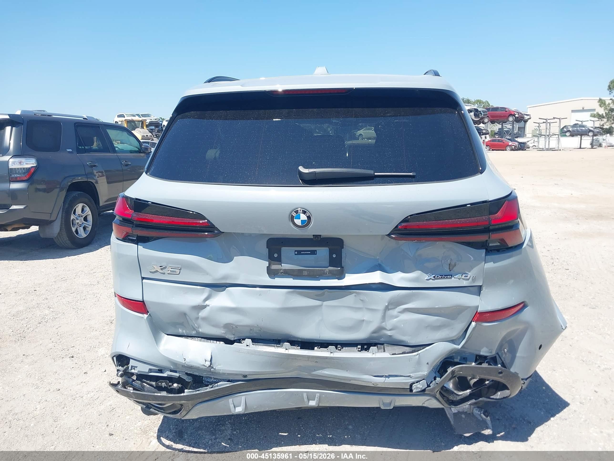 2026 Bmw X5 Xdrive40i Серый vin: 5UX23EU00T9094984