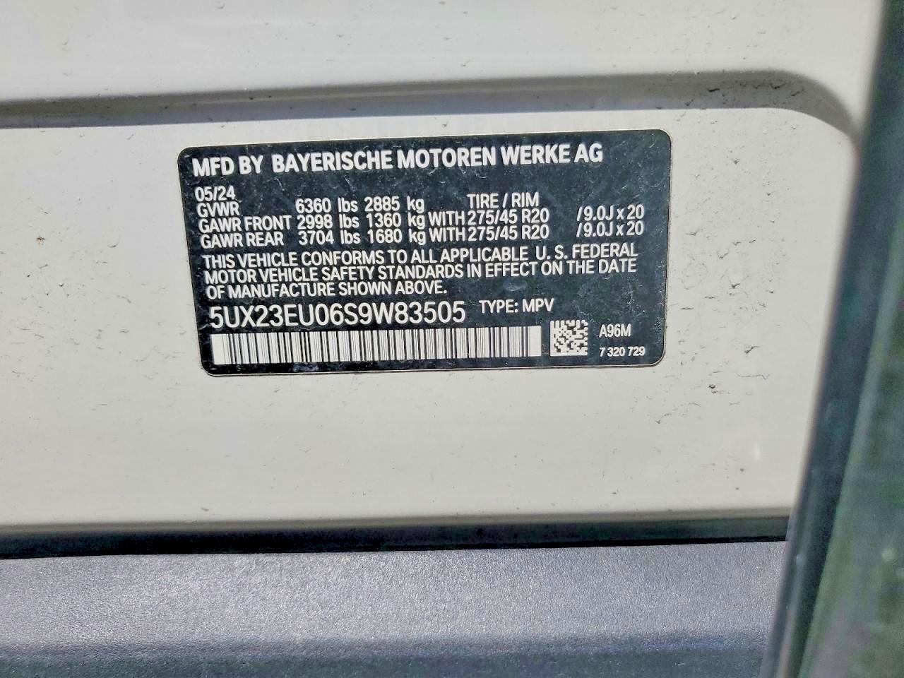 2025 Bmw X5 Xdrive40i White vin: 5UX23EU06S9W83505