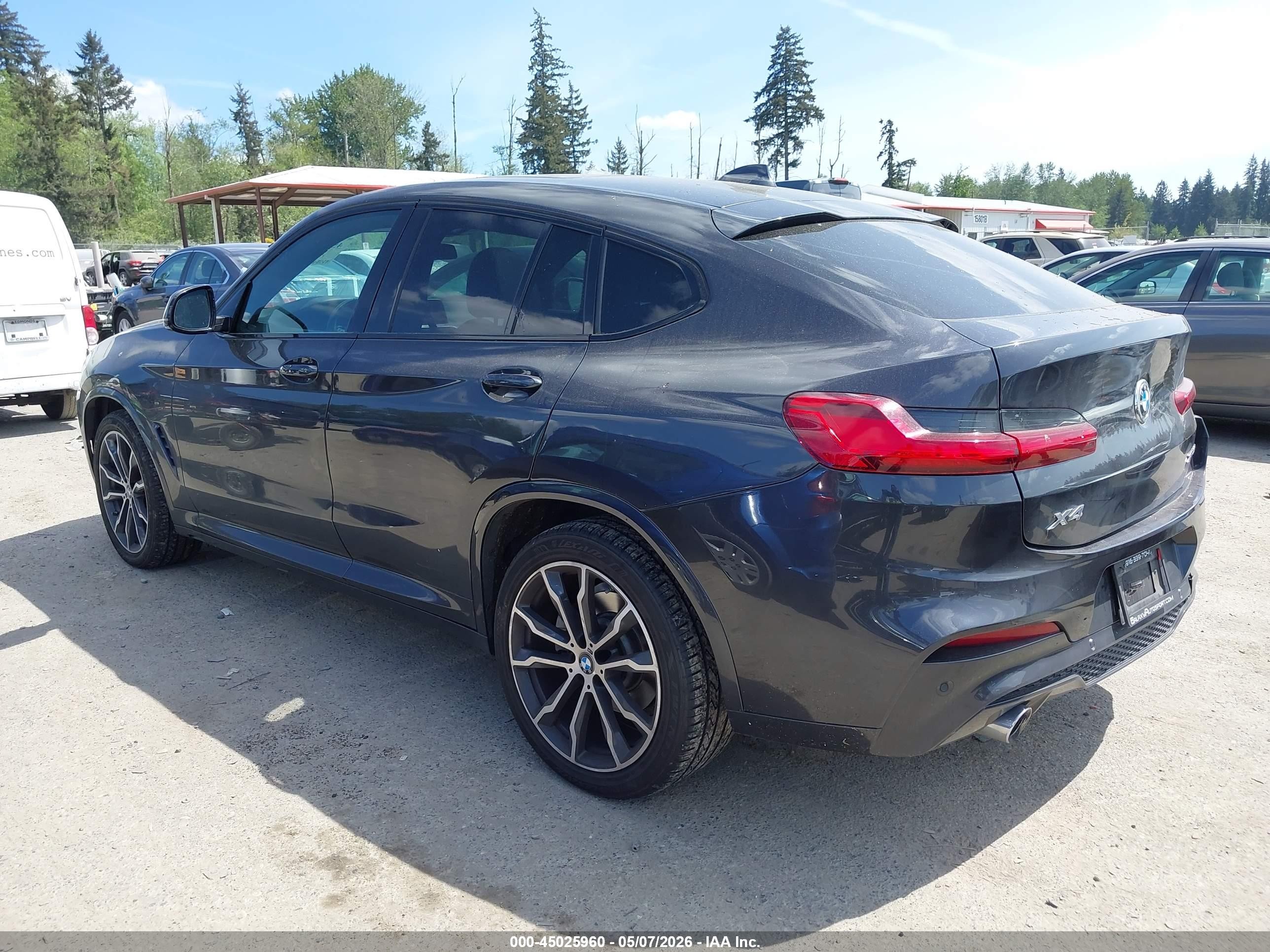 2020 Bmw X4 Xdrive30i Black vin: 5UX2V1C01LLE67587