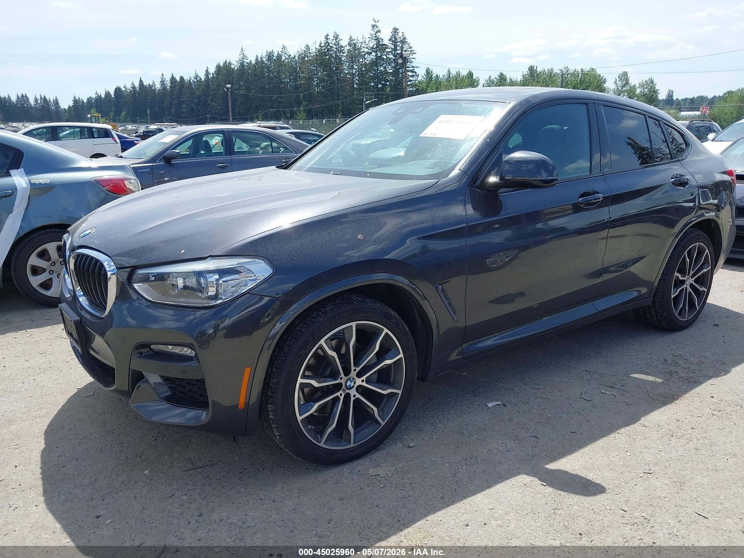 2020 Bmw X4 Xdrive30i Black vin: 5UX2V1C01LLE67587