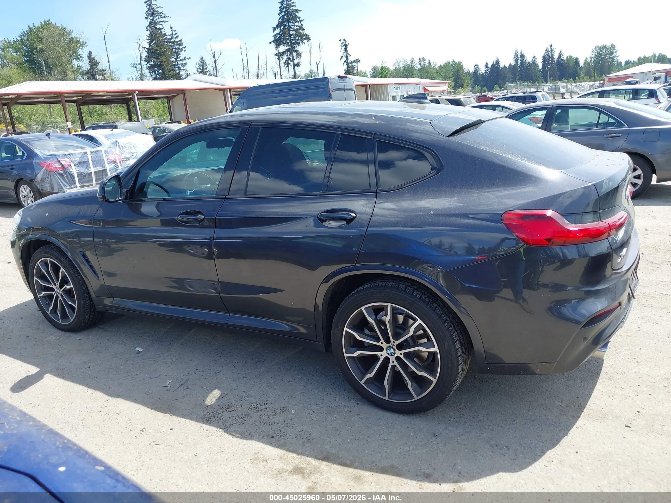 2020 Bmw X4 Xdrive30i Black vin: 5UX2V1C01LLE67587