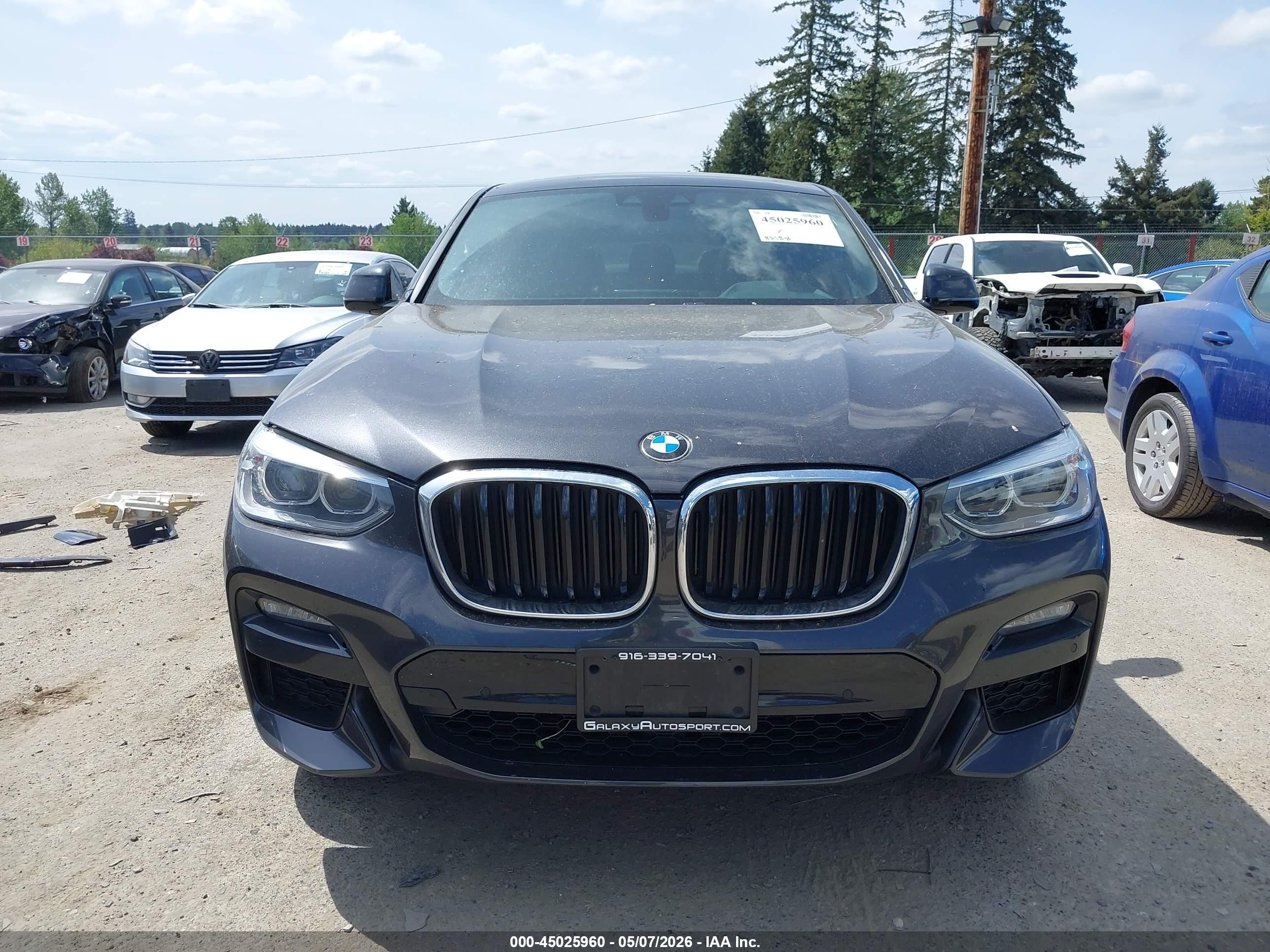 2020 Bmw X4 Xdrive30i Black vin: 5UX2V1C01LLE67587