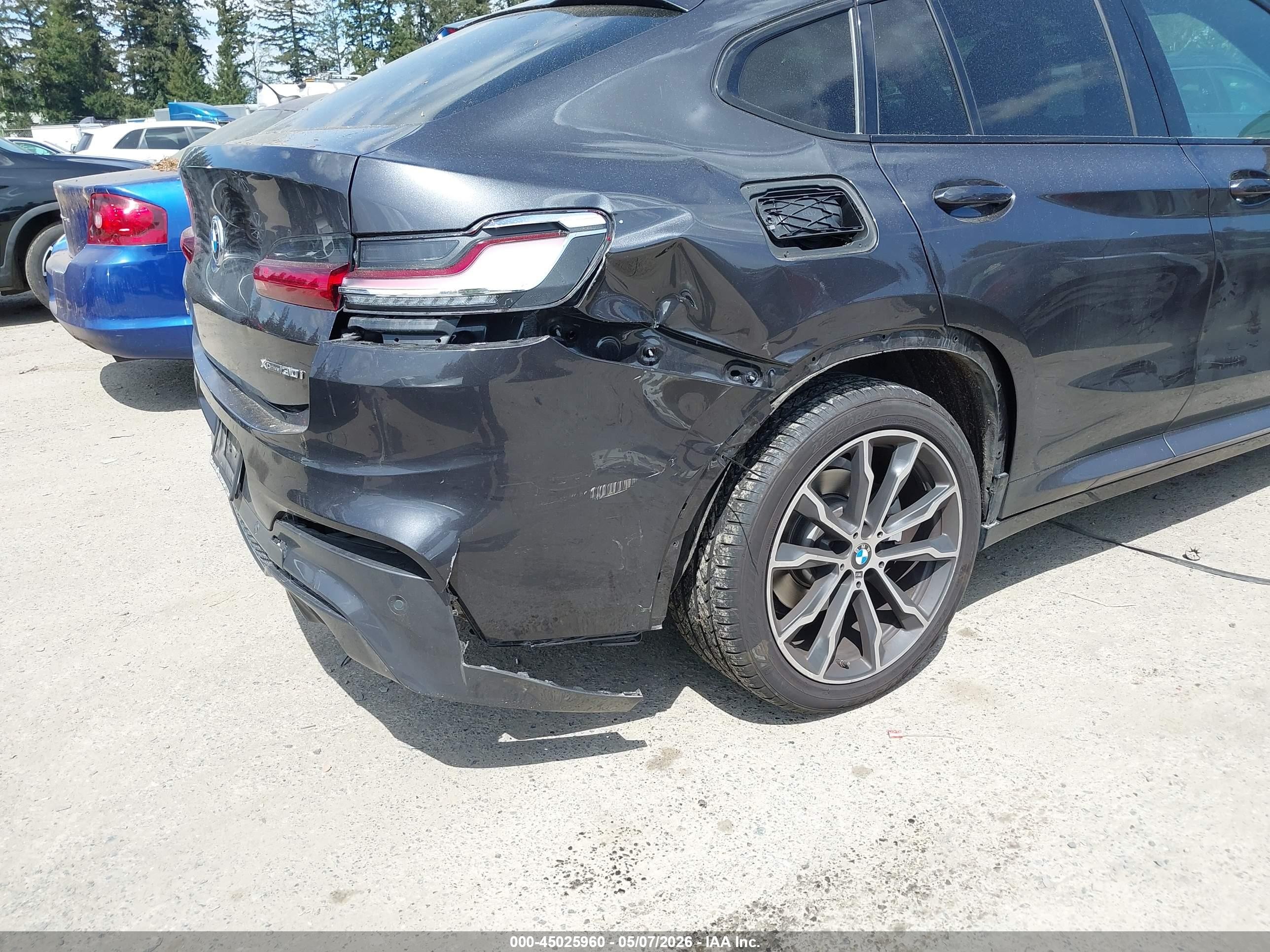 2020 Bmw X4 Xdrive30i Black vin: 5UX2V1C01LLE67587