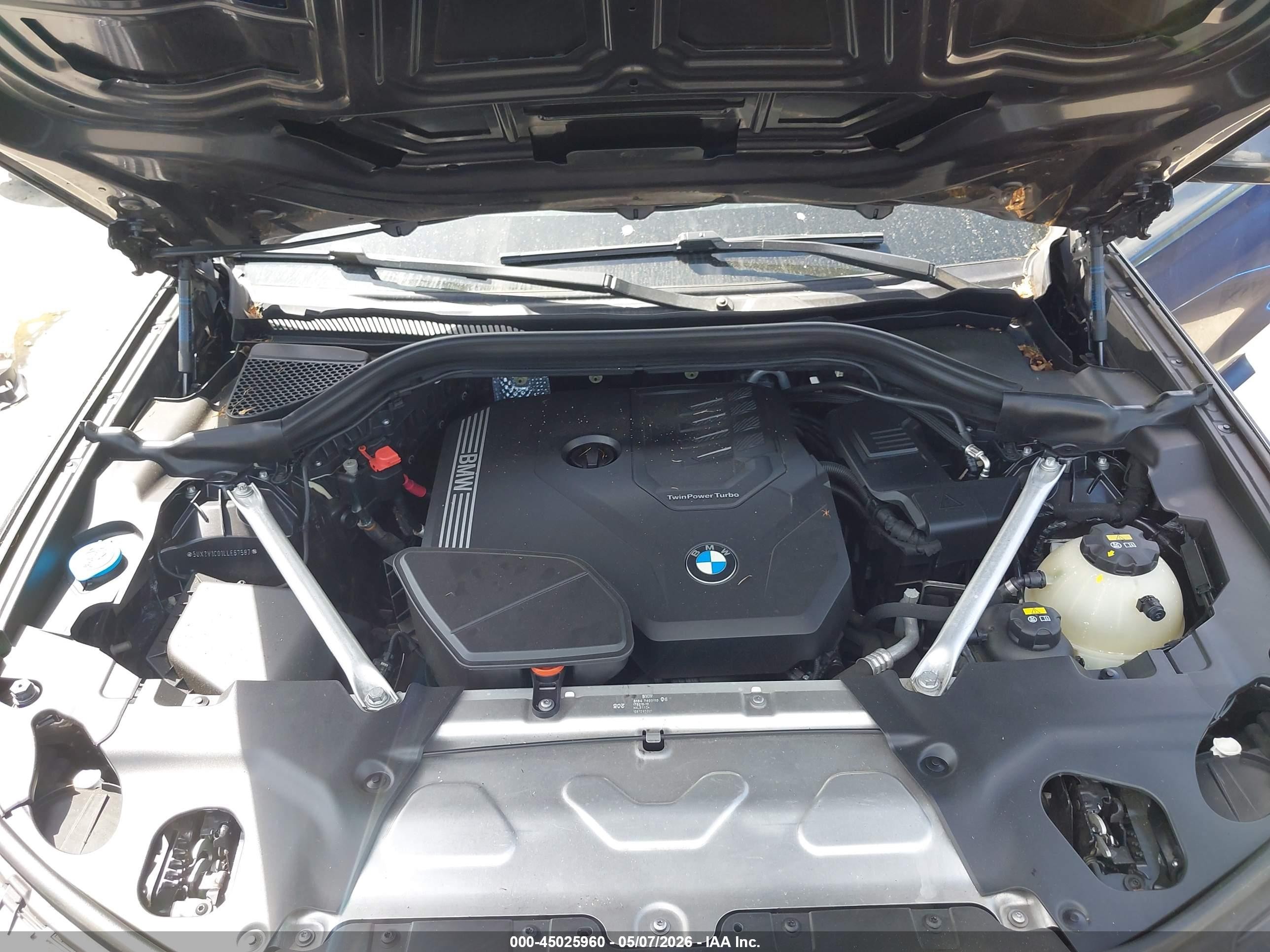 2020 Bmw X4 Xdrive30i Black vin: 5UX2V1C01LLE67587