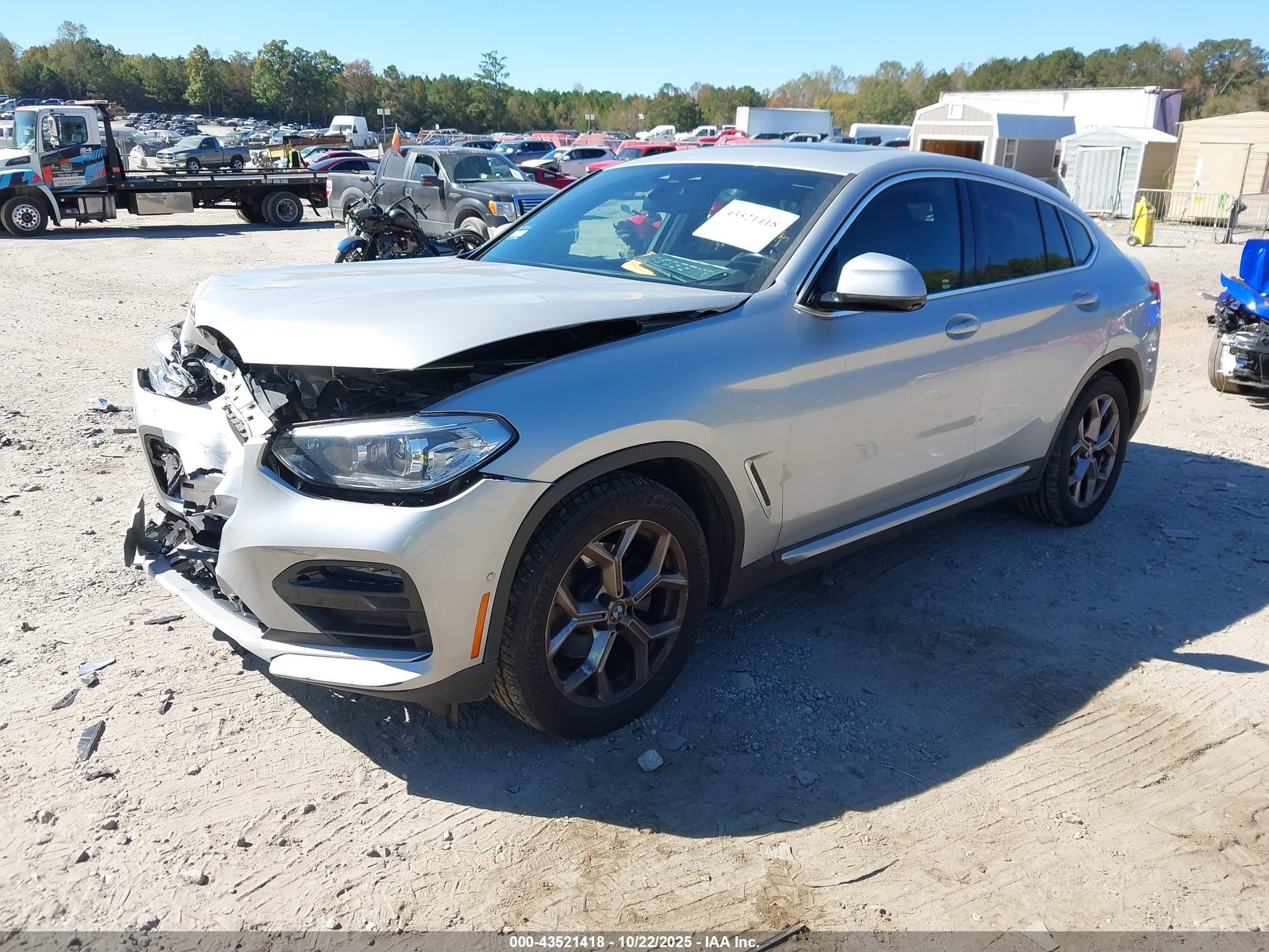 2021 Bmw X4 Xdrive30i Silver vin: 5UX2V1C09M9F98832