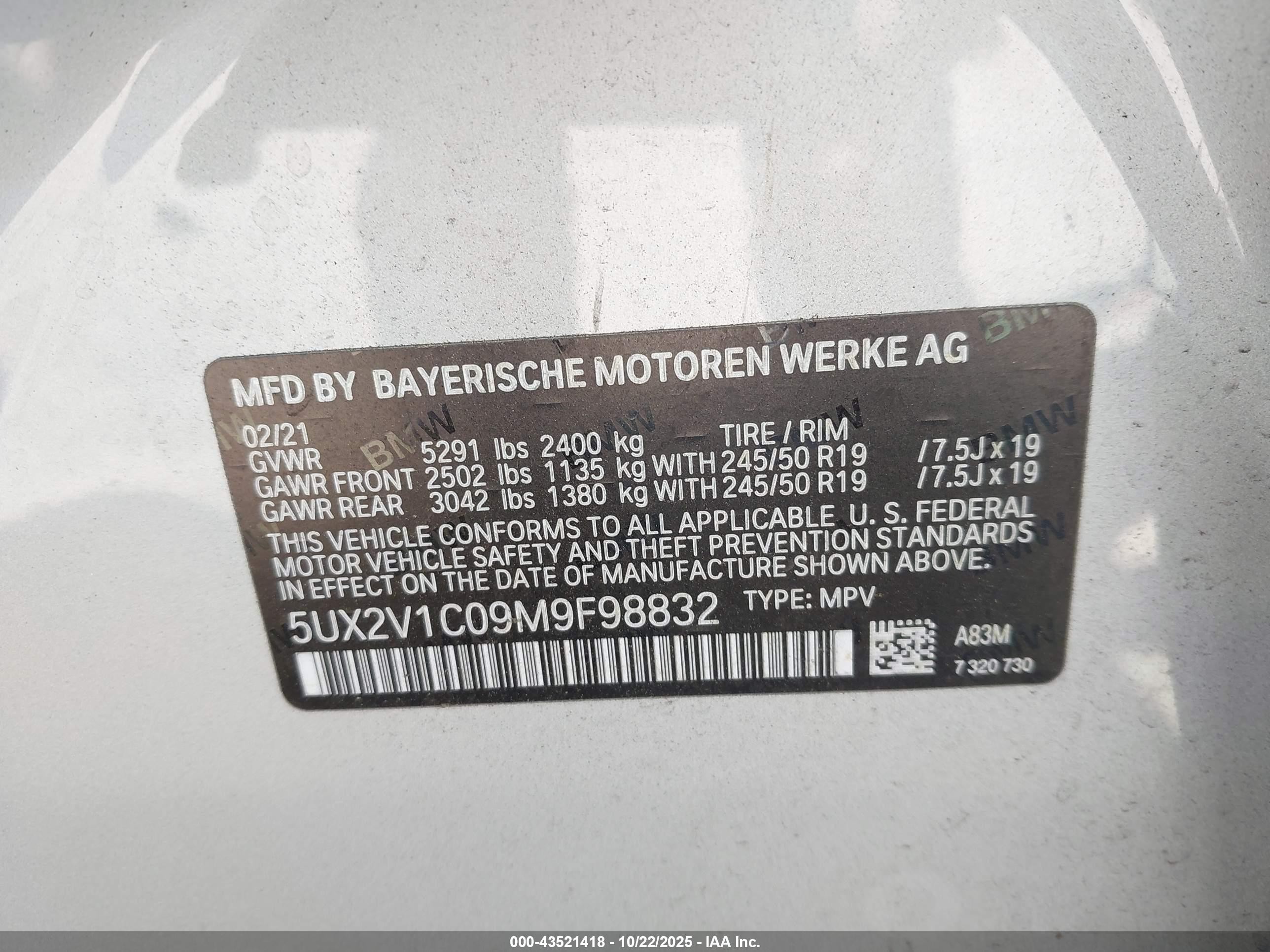 2021 Bmw X4 Xdrive30i Silver vin: 5UX2V1C09M9F98832